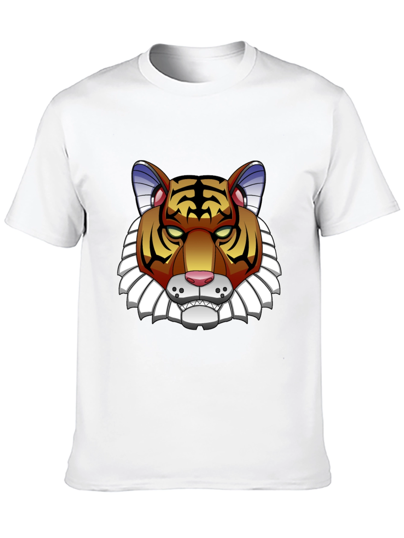 Black Cool Tiger Graphic Black T-Shirt view 10