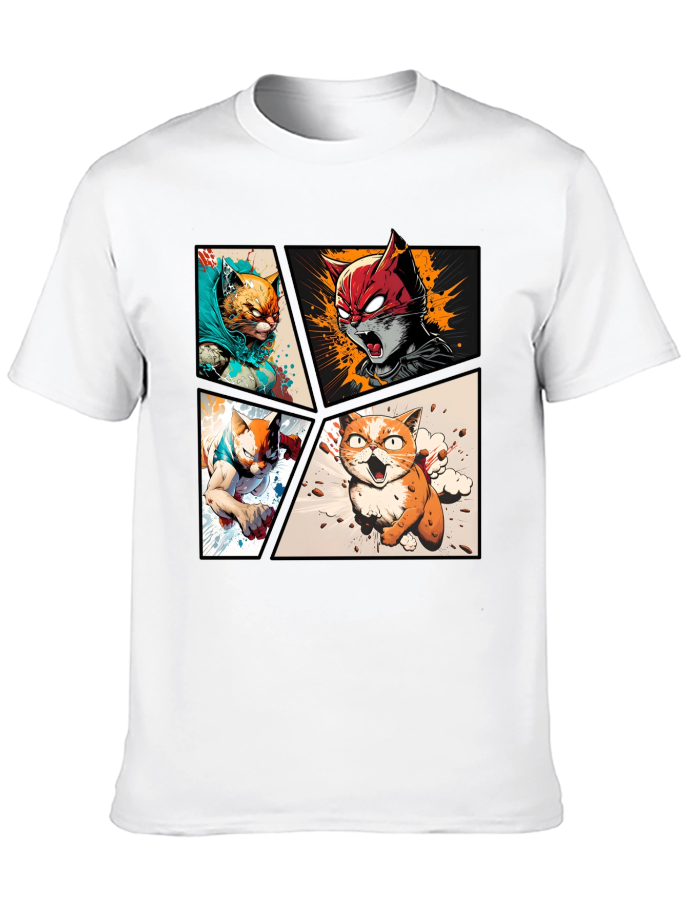 Black Hero Cat Comic T-Shirt - Stylish & Unique view 10