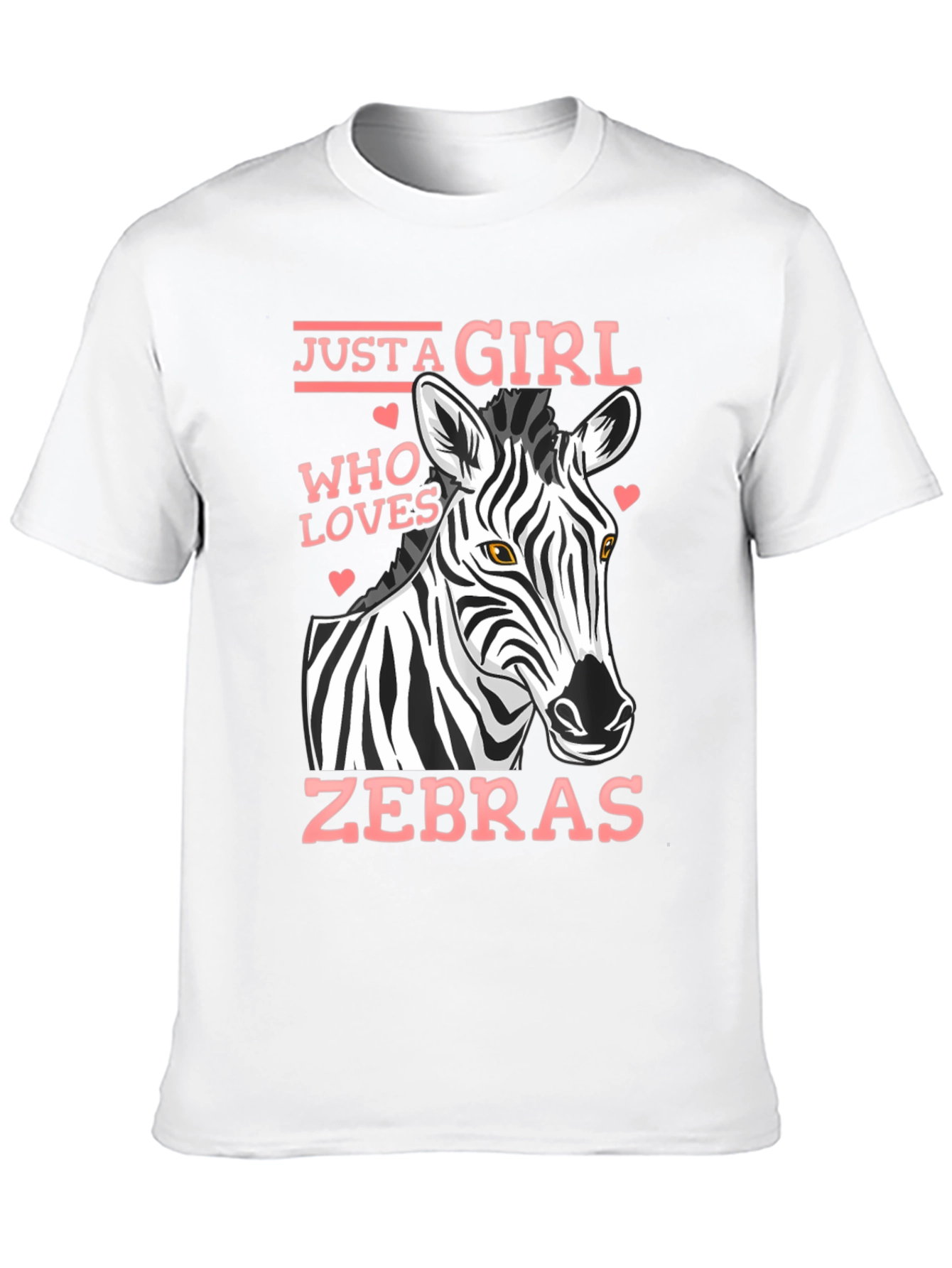 Black Just A Girl Who Loves Zebras T-Shirt view 10
