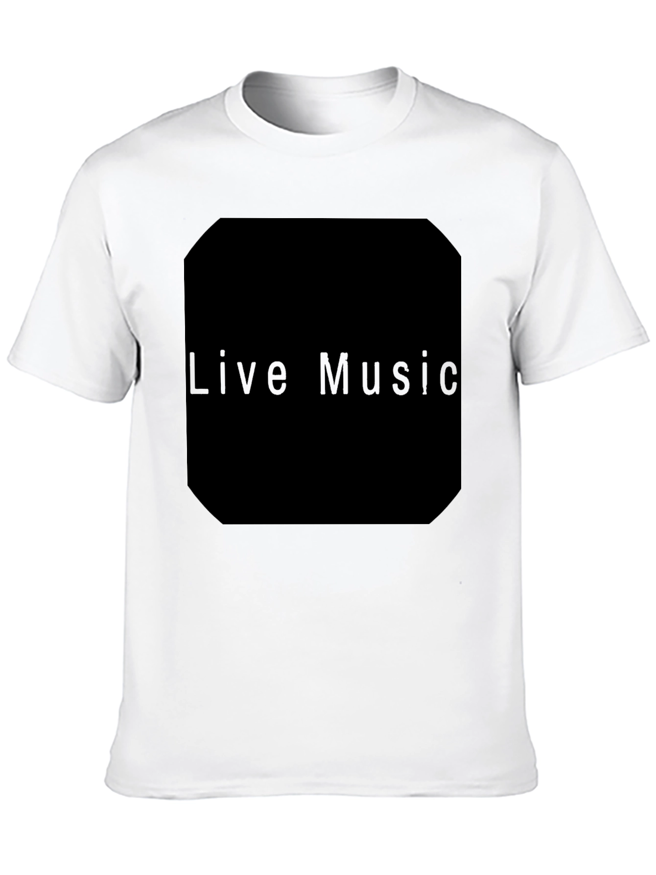 Black Men's Black Live Music Graphic Tee view 10