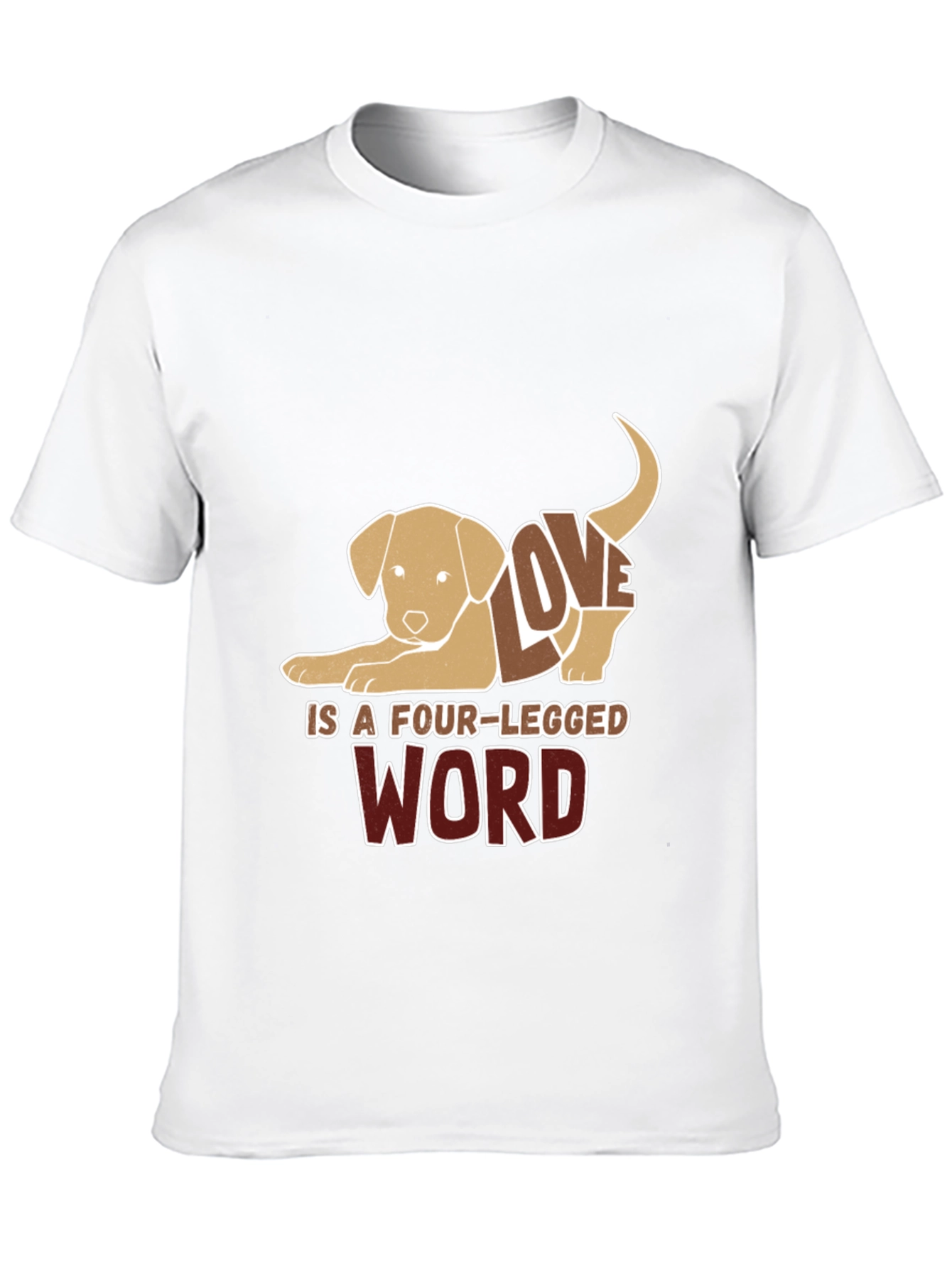 Black Dog Lover Tee: Four-Legged Word Design view 10