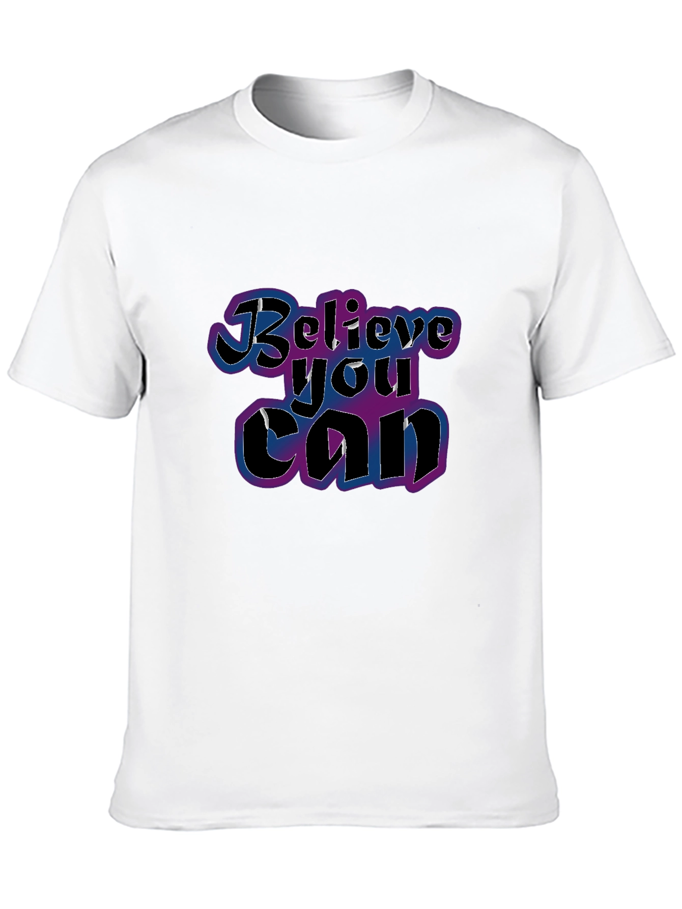 Black Believe You Can T-Shirt - Motivational Graphic Tee view 10