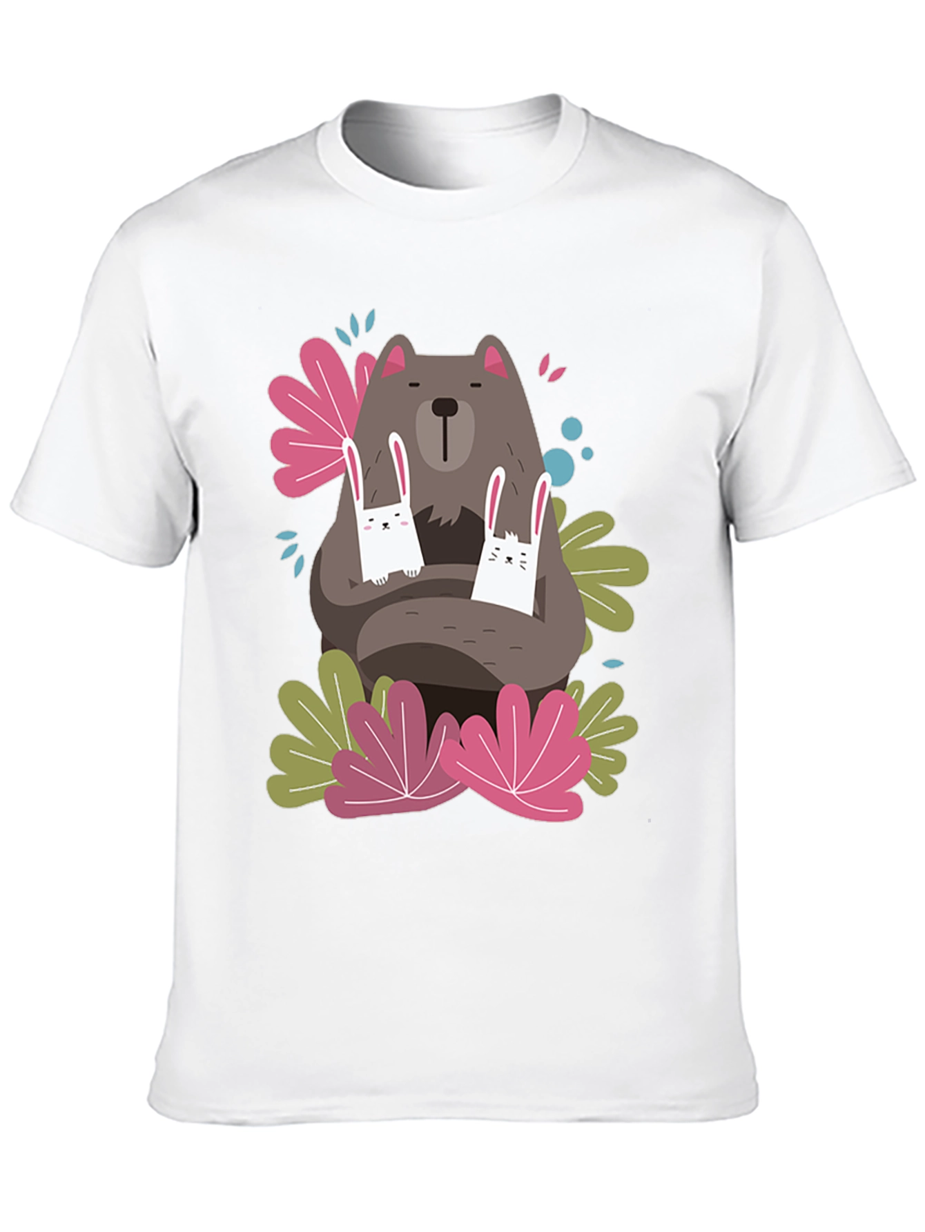 Black Bear and Bunny Graphic T-Shirt view 10