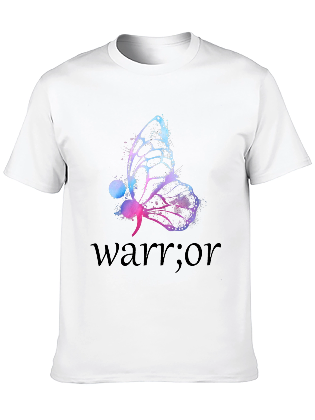 Black Butterfly Warrior Mental Health Awareness T-Shirt view 10