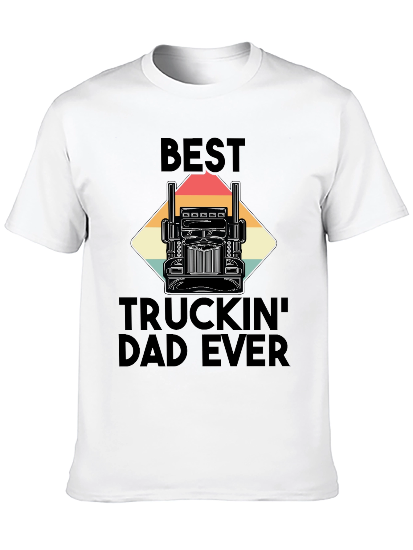 Black Best Truckin' Dad Ever T-Shirt - Black view 10