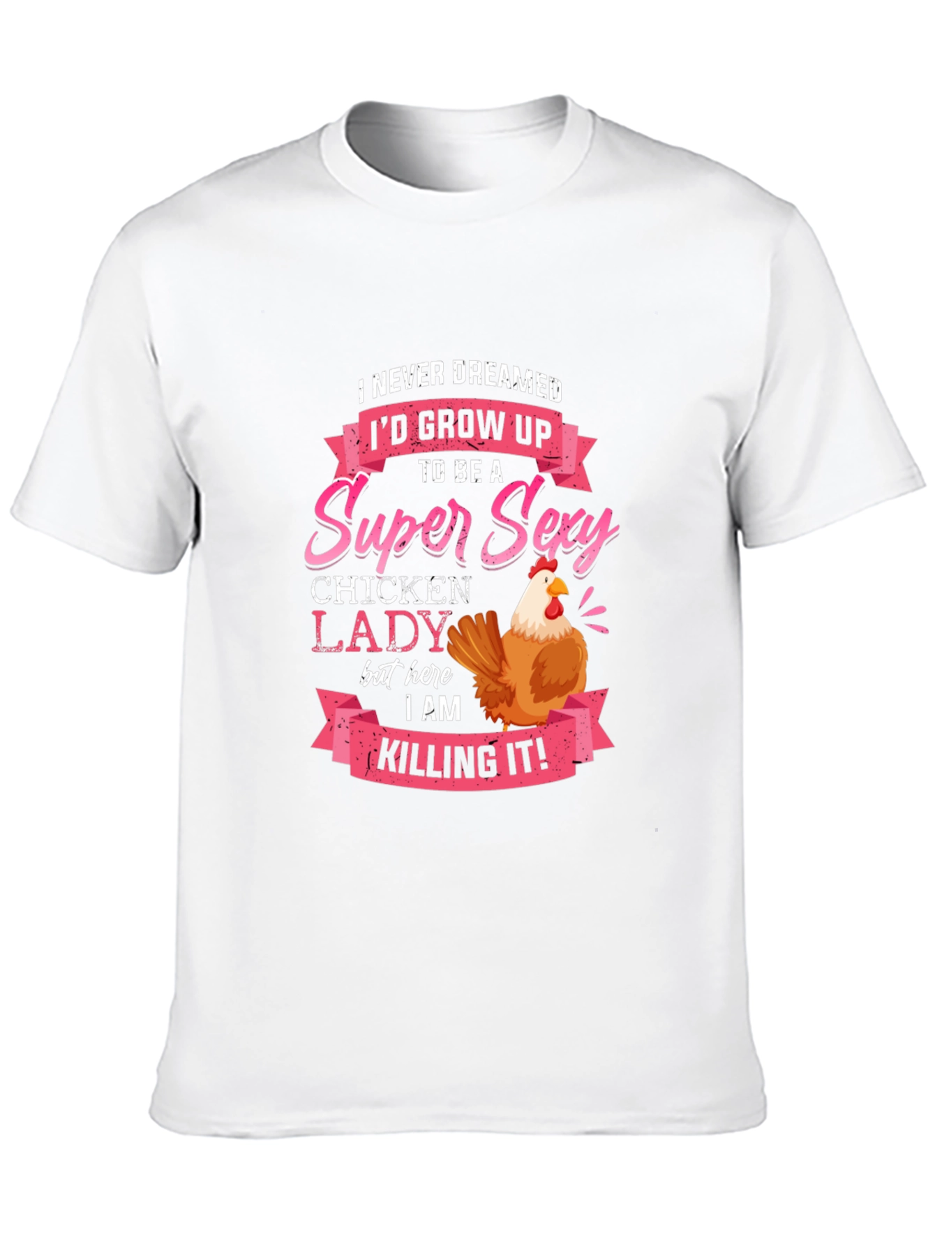 Black Super Sexy Chicken Lady Novelty T-Shirt view 10