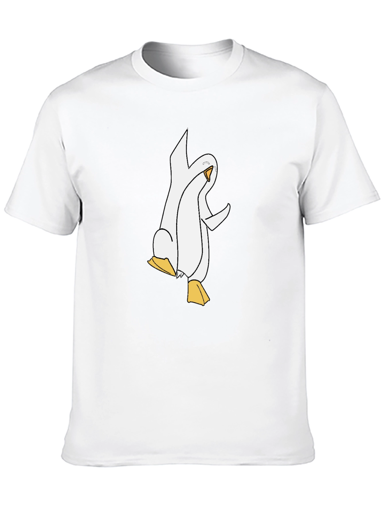 Black Funny Penguin Graphic Black T-Shirt view 10