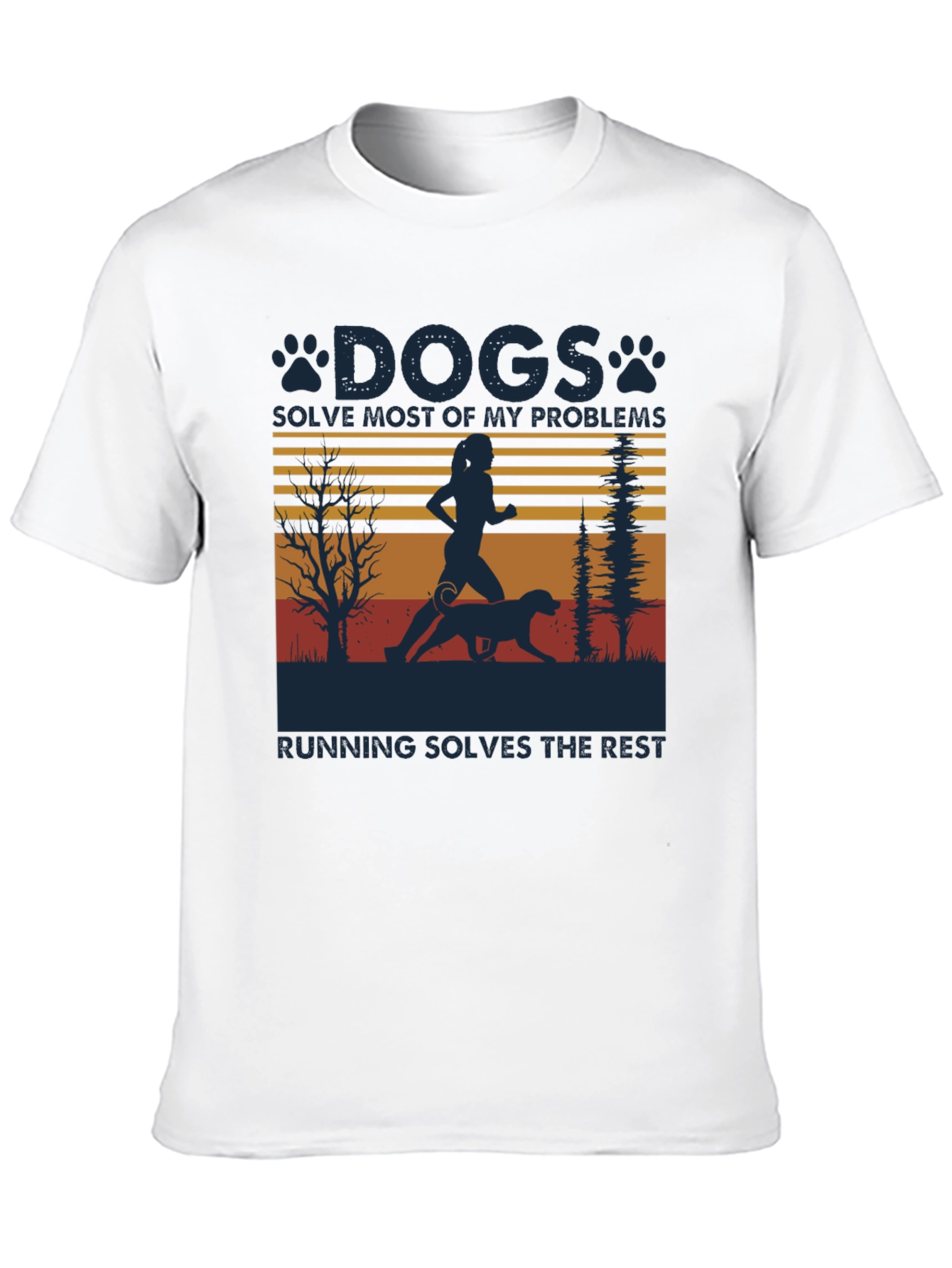 Black Dogs Solve Problems T-Shirt - Running Graphic Tee view 10