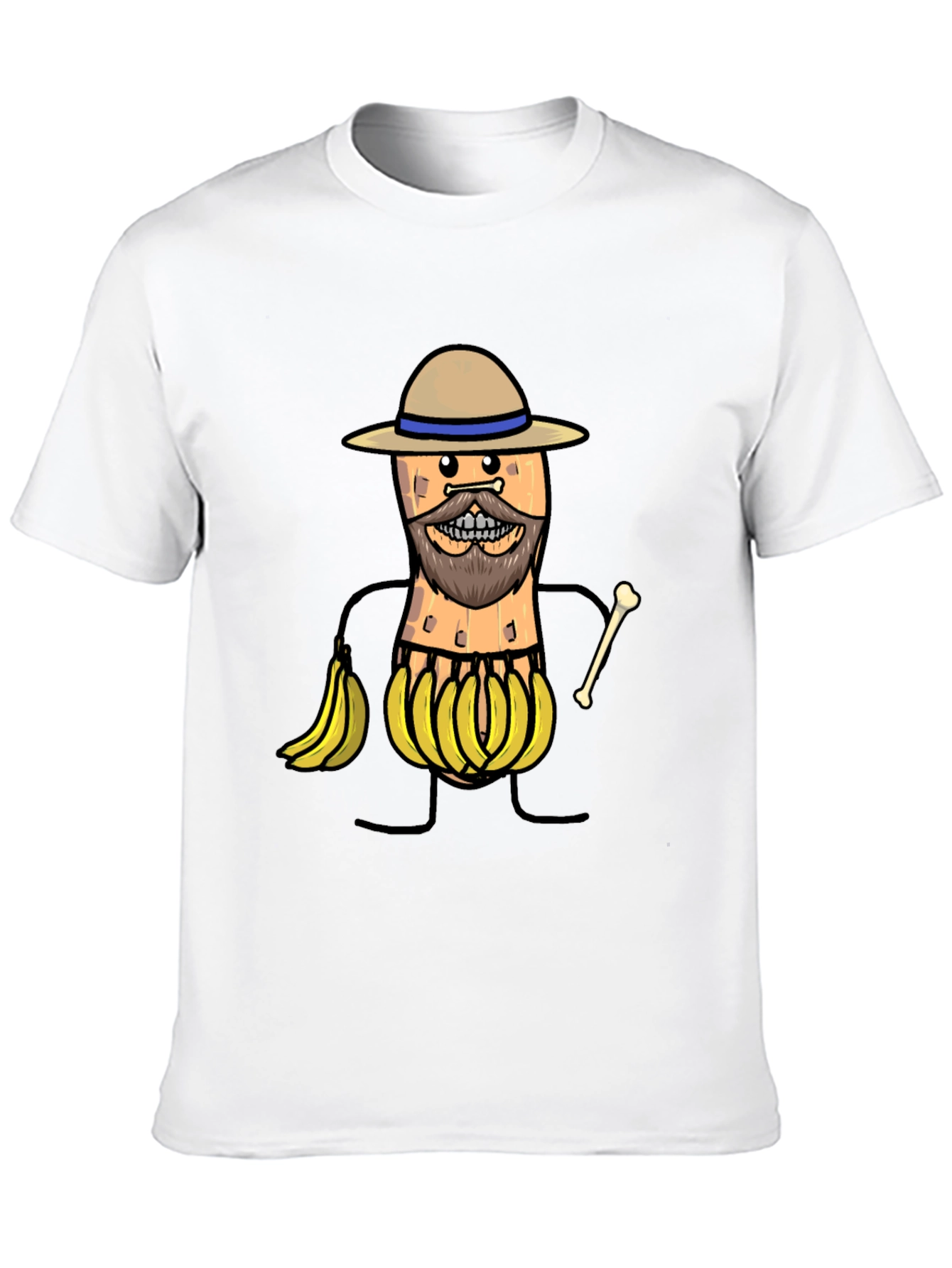 Black Funny Banana Man Graphic T-Shirt view 10
