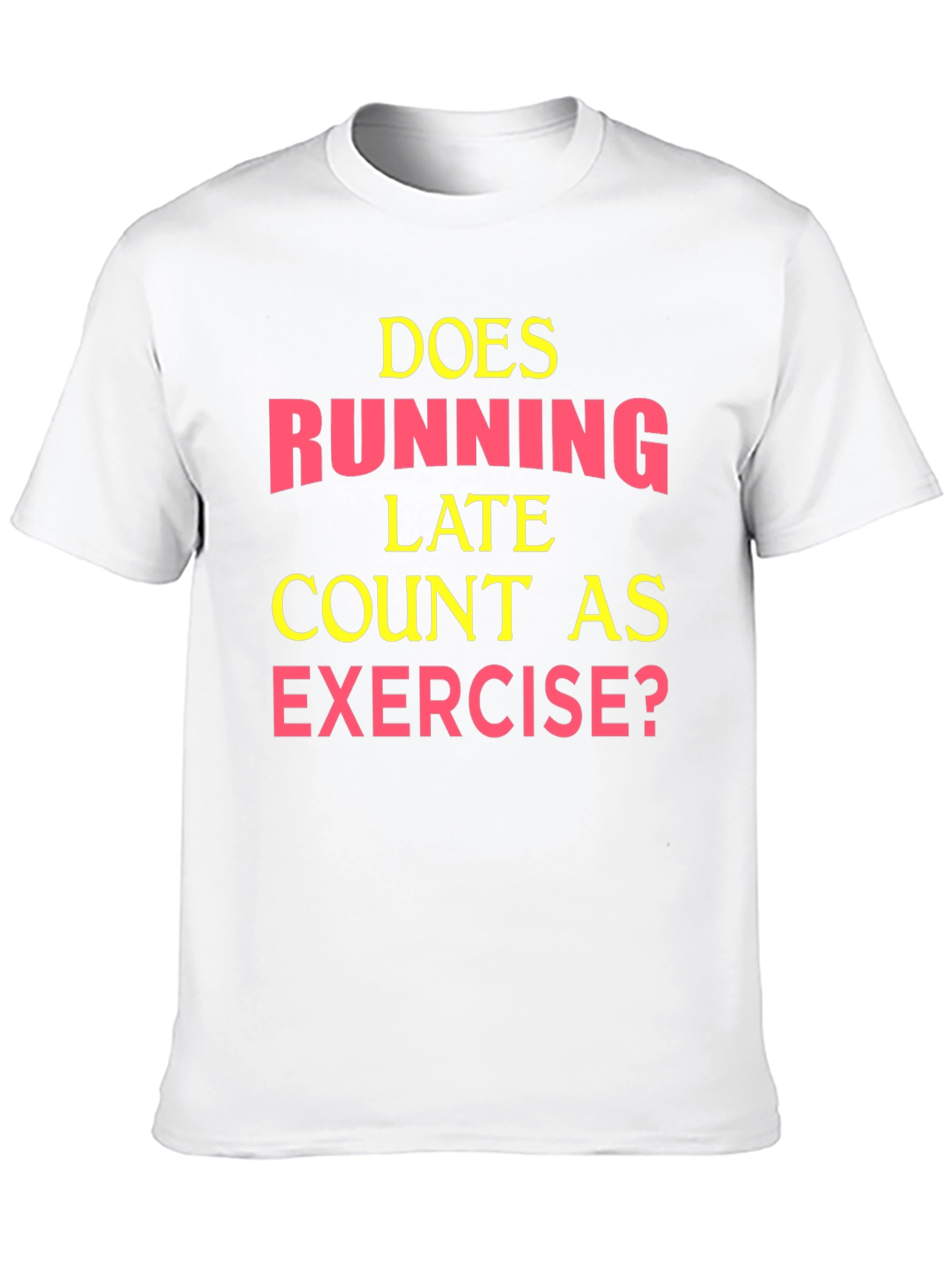Black Funny Exercise T-Shirt: Running Late? view 10