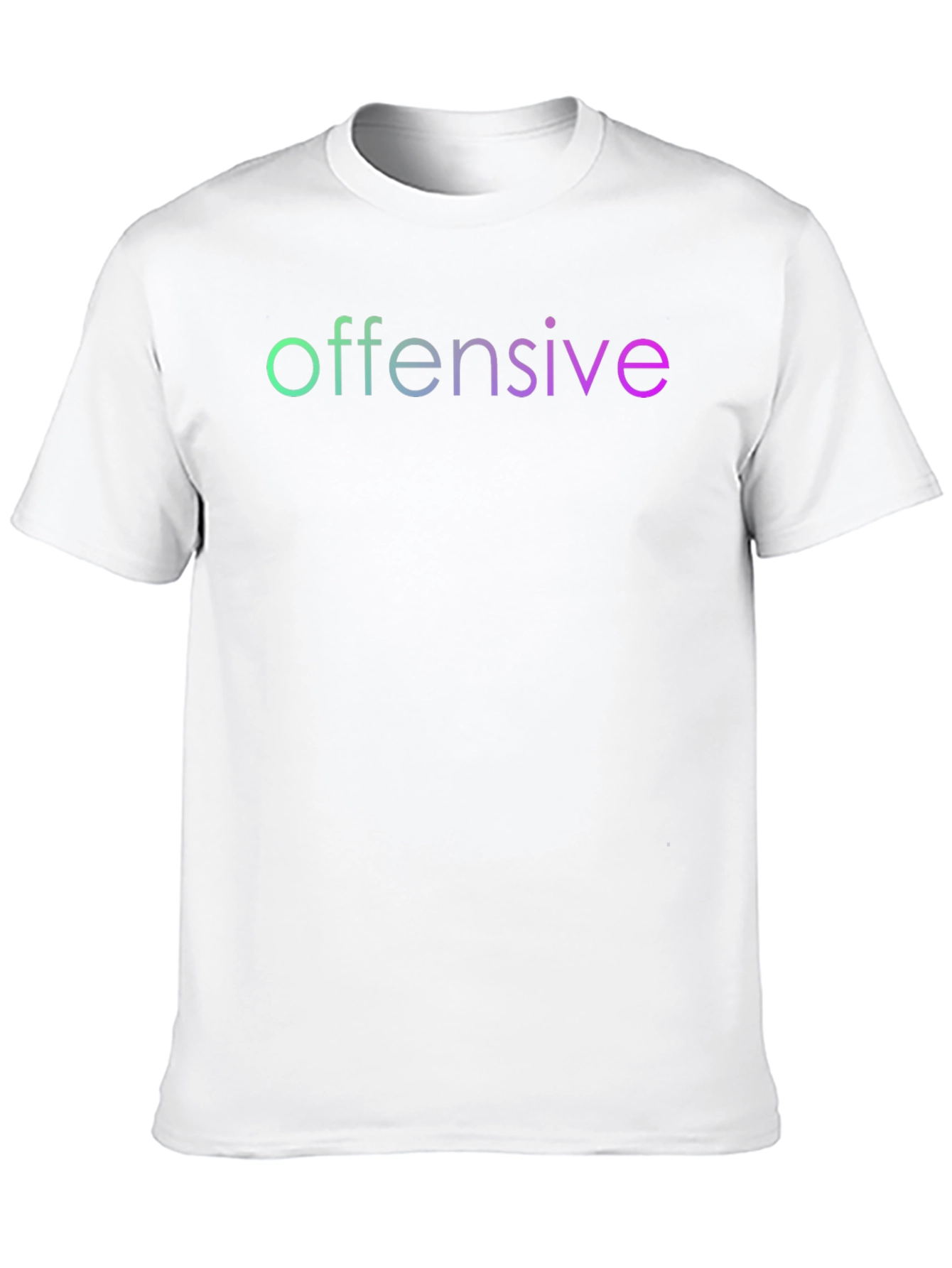 Black Offensive T-Shirt - Gradient Text Tee view 10
