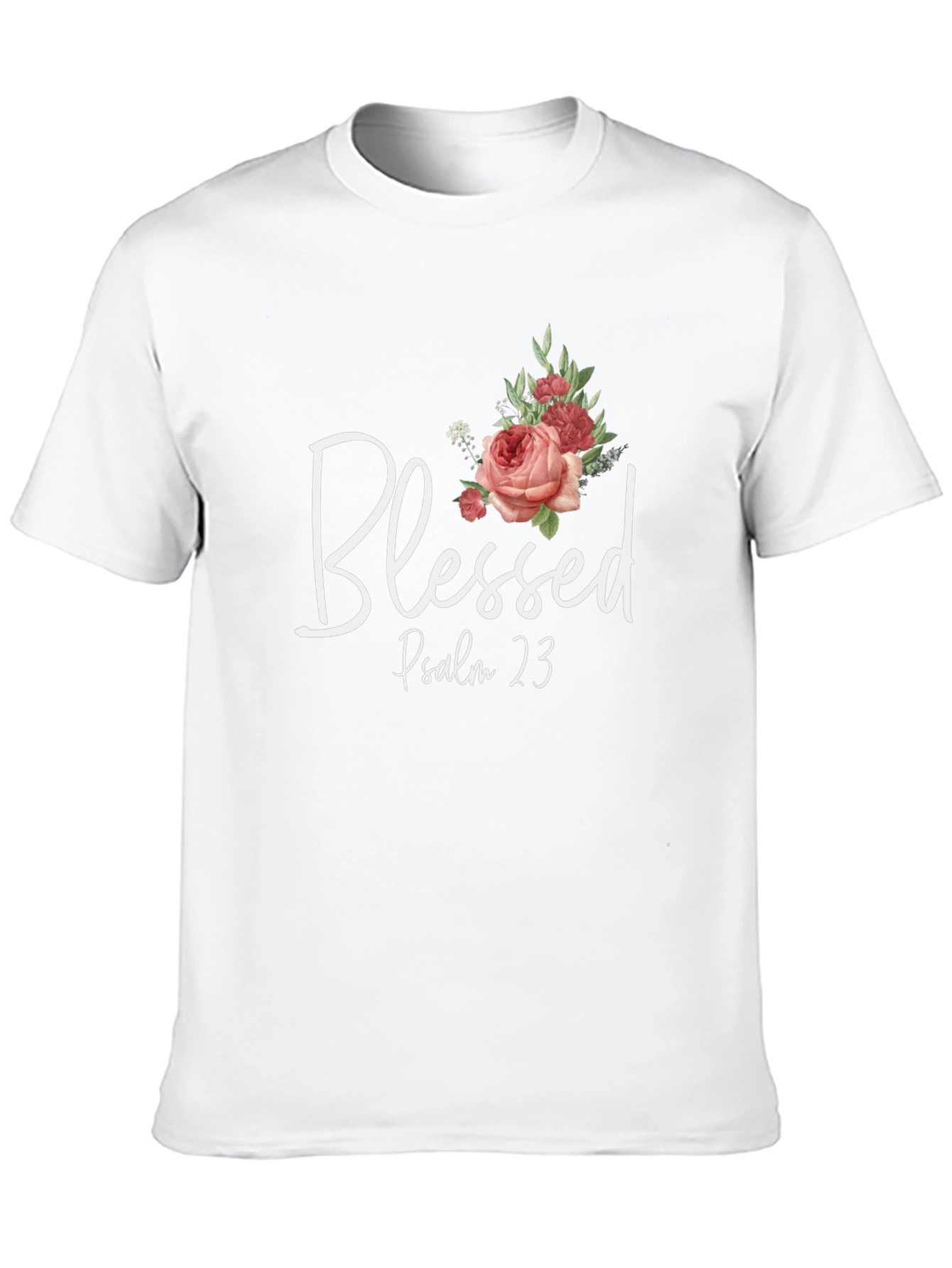 Black Blessed Psalm 23 Graphic T-Shirt view 10