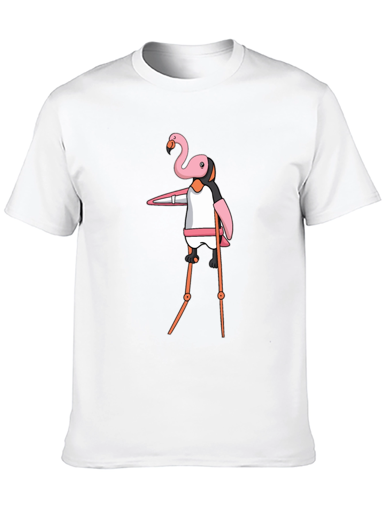 Black Flamingo Stilt Walker Graphic Tee - Black view 10