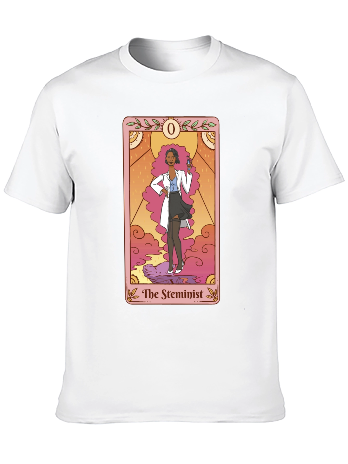 Black The Steminist Tarot Card T-Shirt - Black view 10