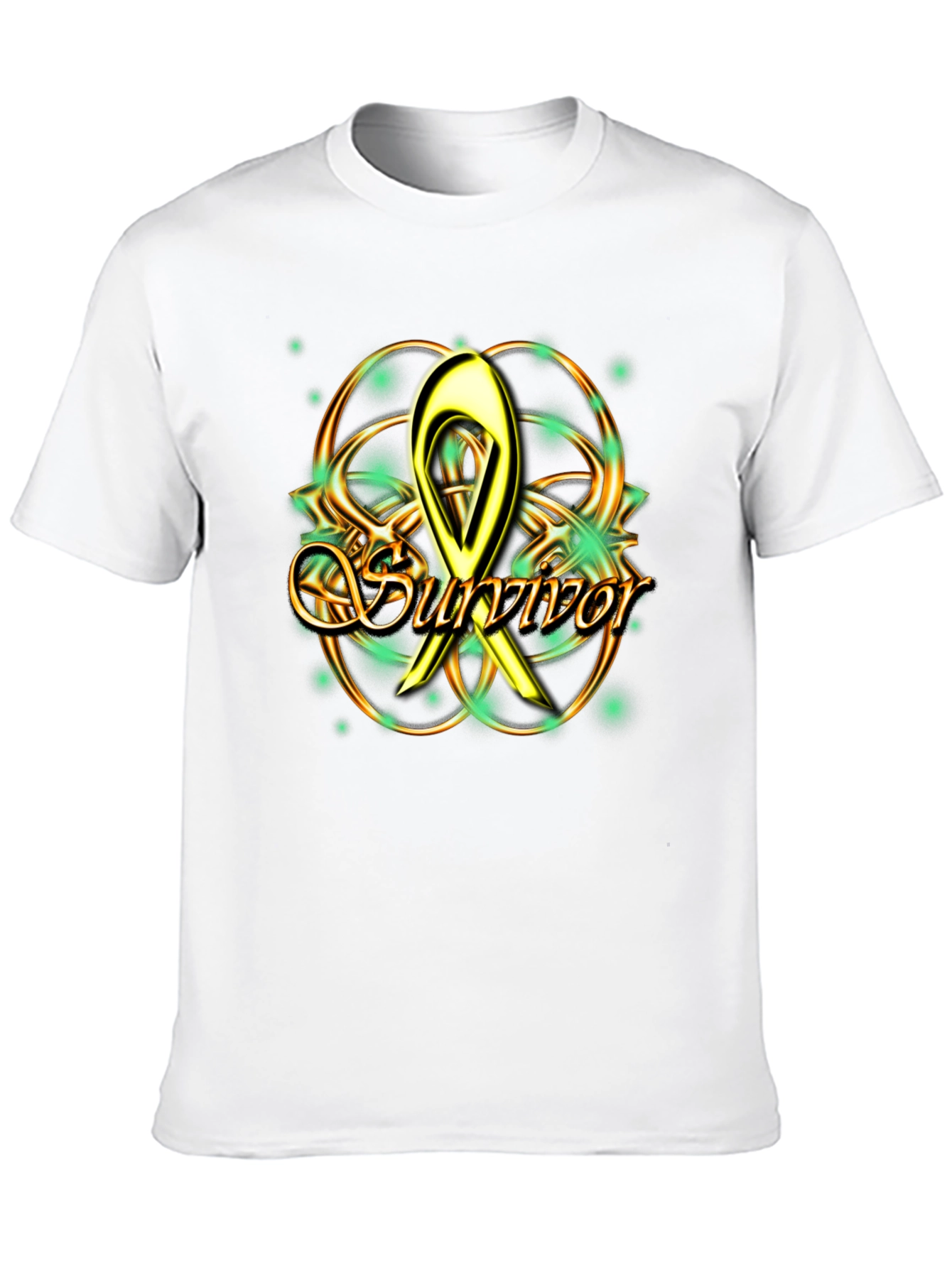 Black Survivor Awareness Ribbon Graphic Tee view 10