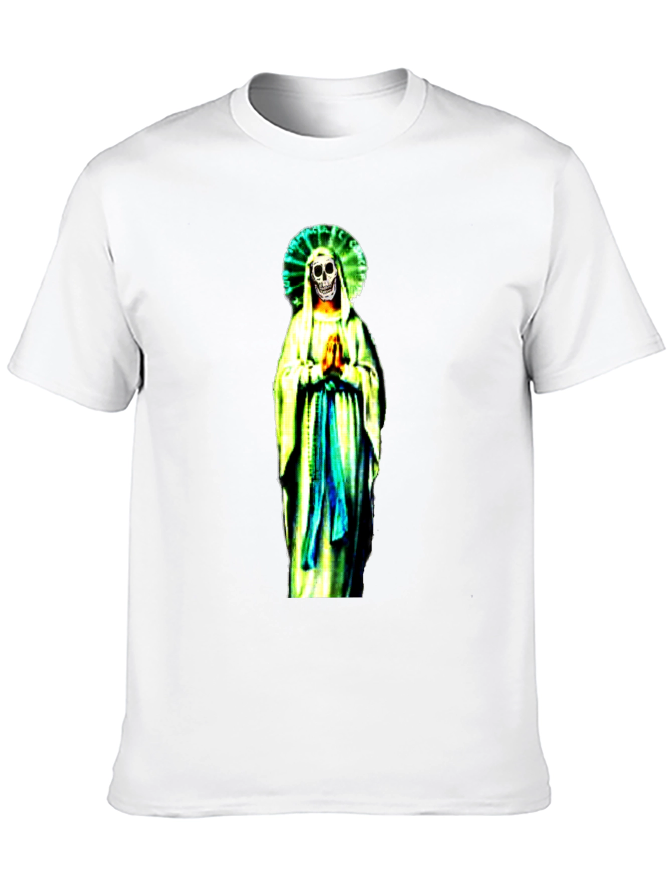 Black Grim Reaper Virgin Mary T-Shirt - Black view 10