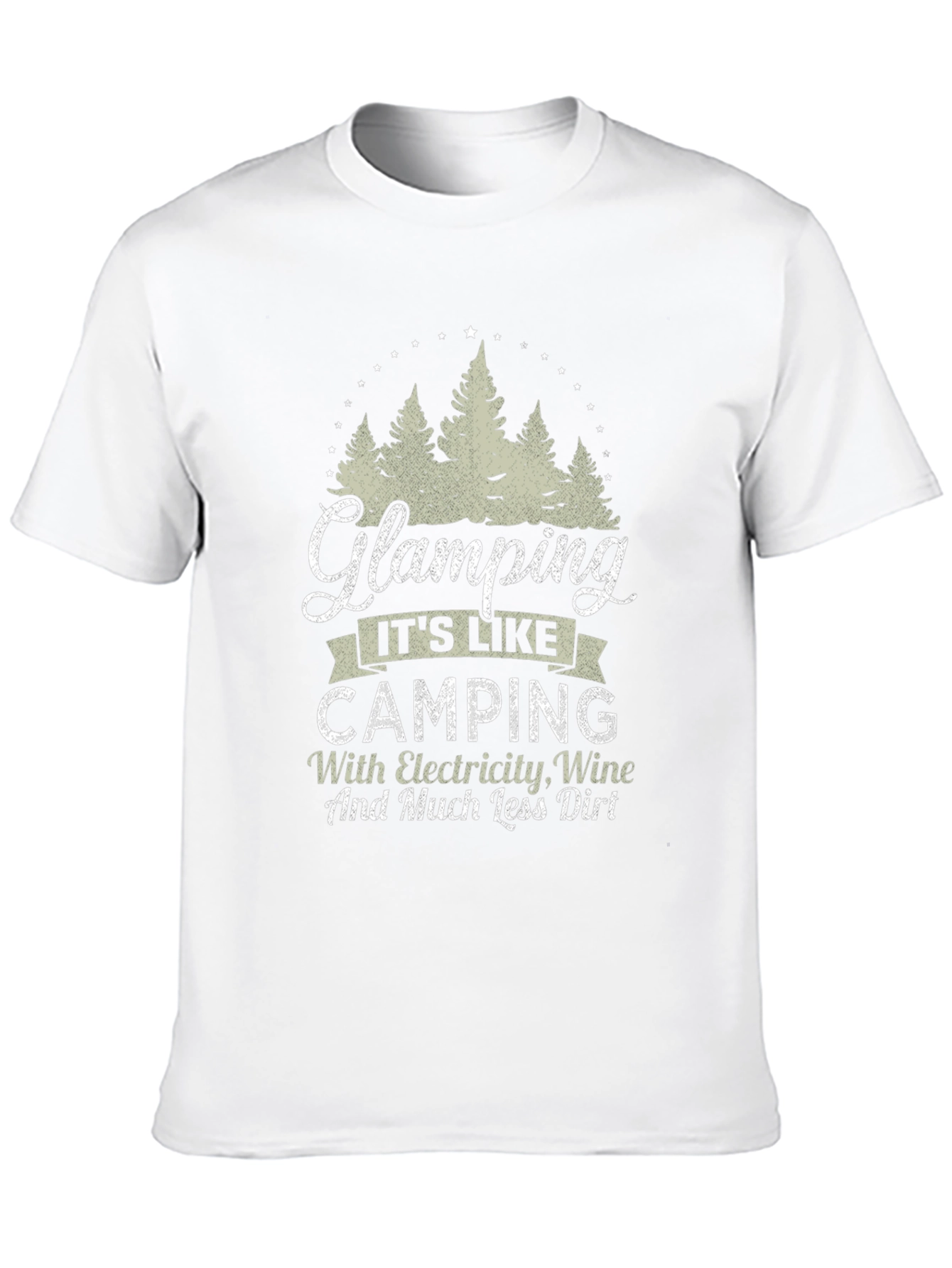 Black Glamping Camping Electricity Wine T-Shirt view 10