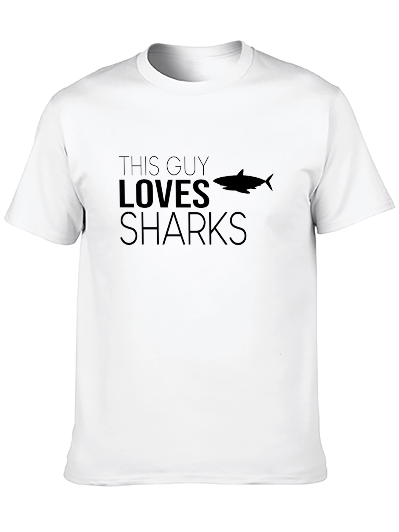 Black This Guy Loves Sharks Graphic Tee - Black view 10