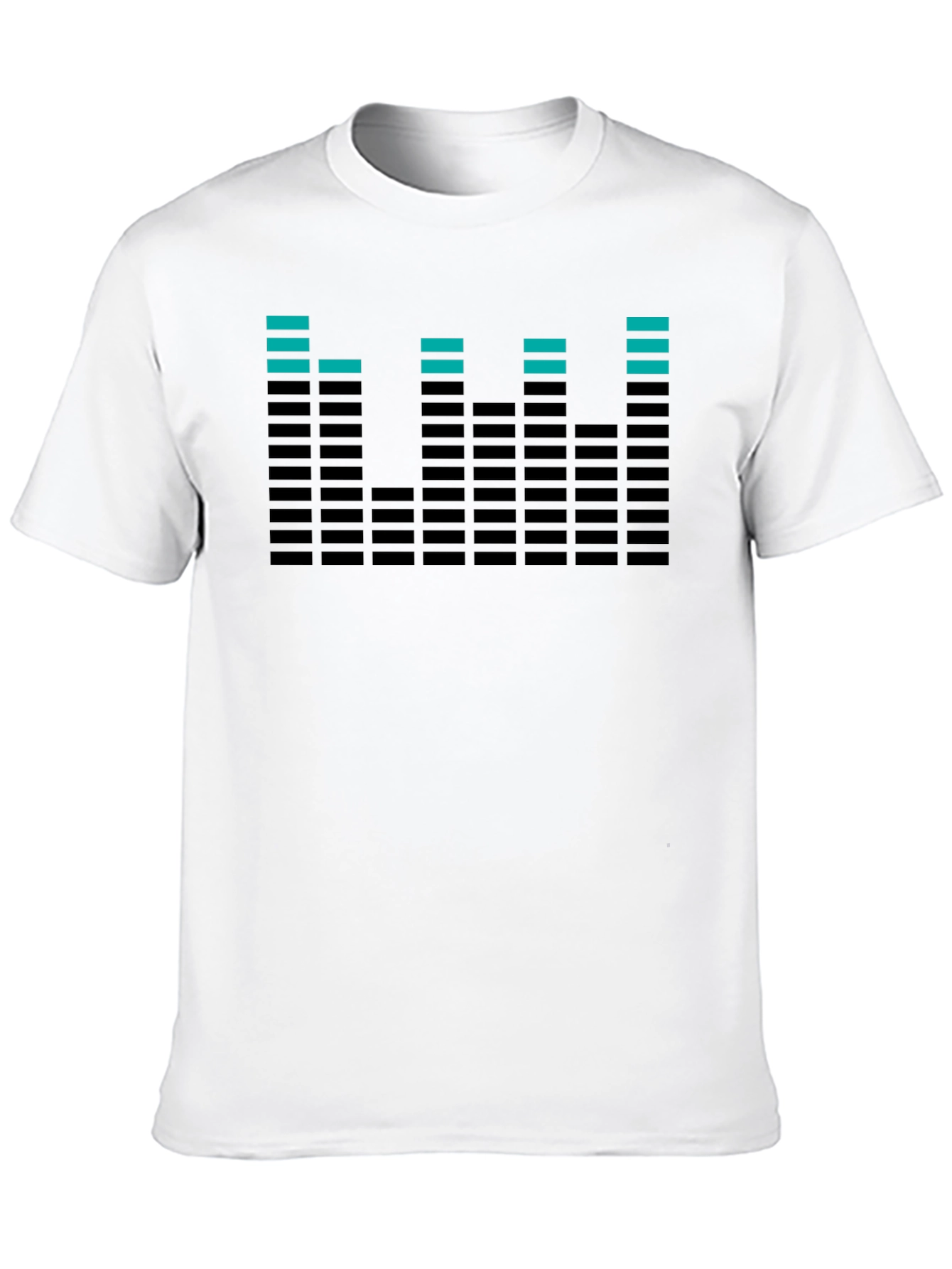 Black Cool Equalizer Graphic Tee - Black Cotton T-Shirt view 10