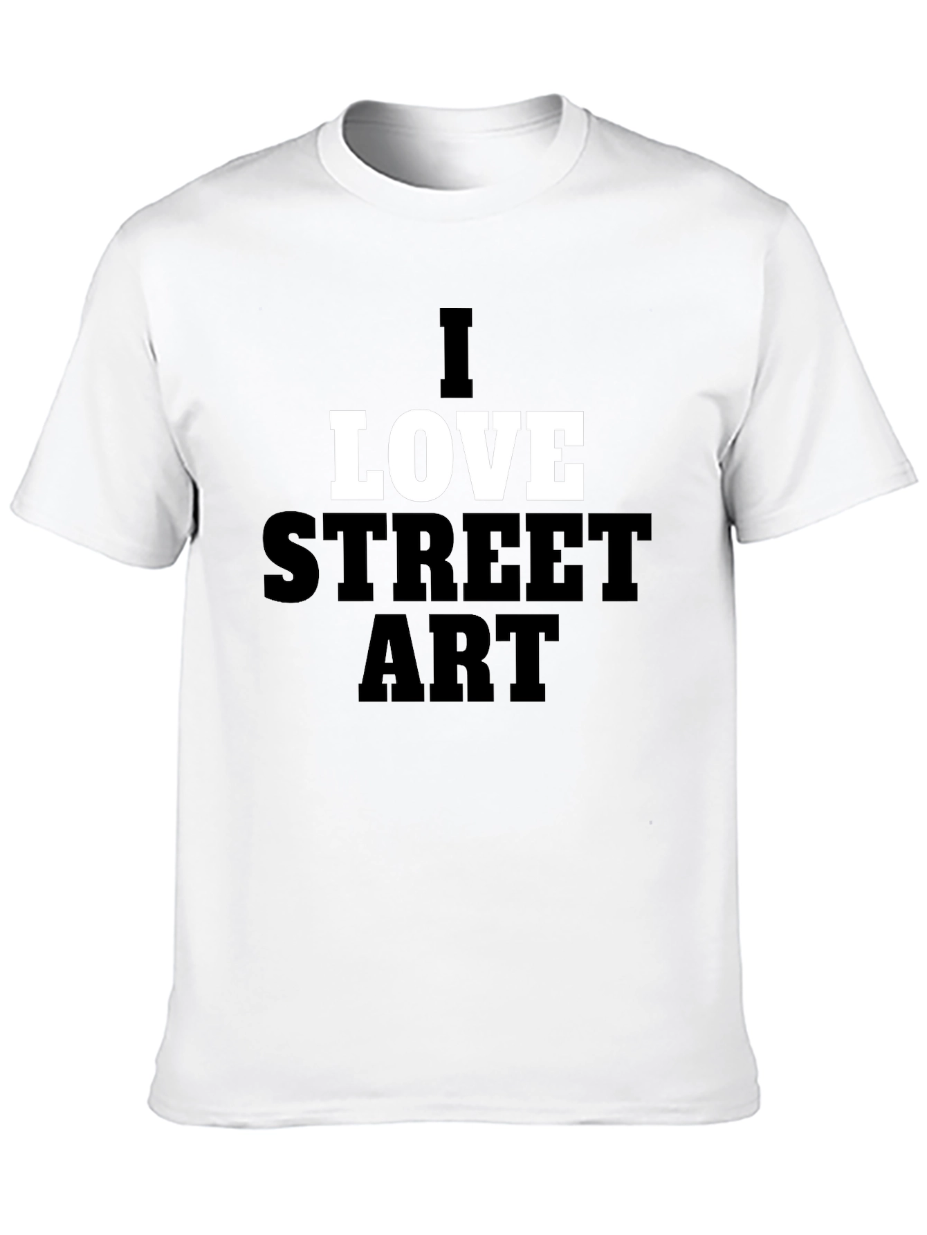 Black I Love Street Art Graphic Tee - Black view 10