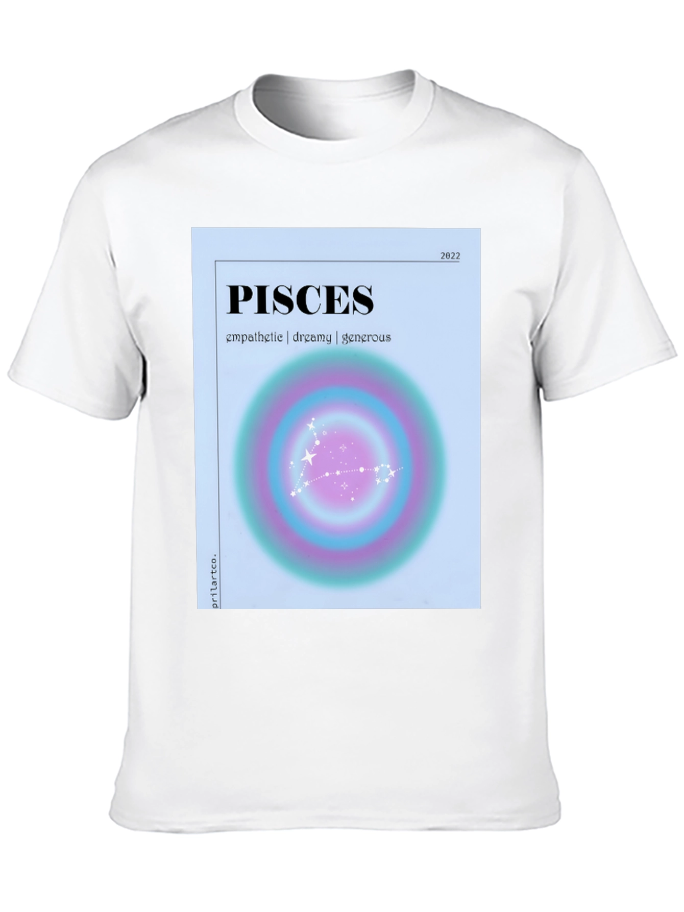 Black Pisces Zodiac Graphic T-Shirt - Empathetic Dreamy Generous view 10