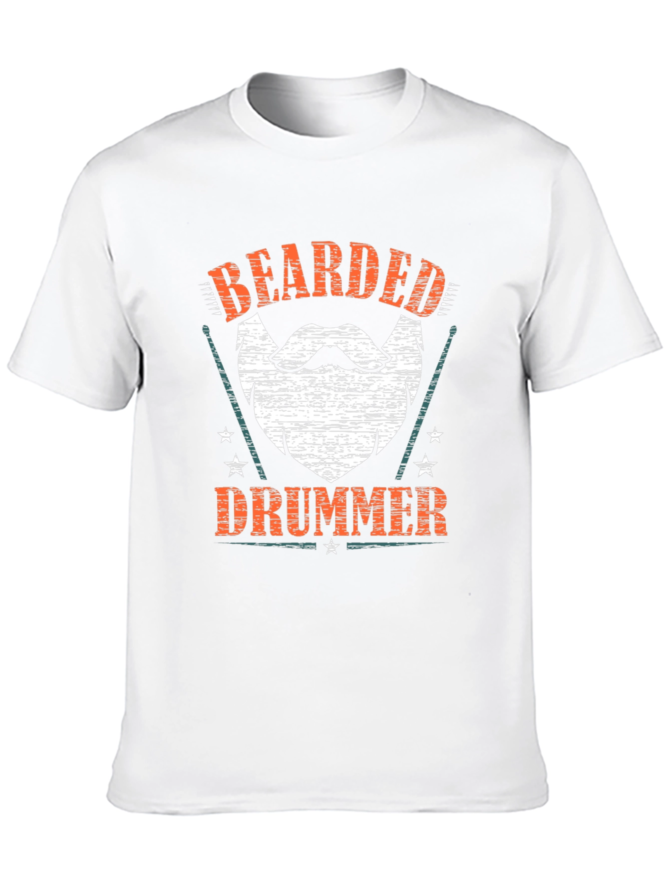 Black Bearded Drummer Black T-Shirt view 10