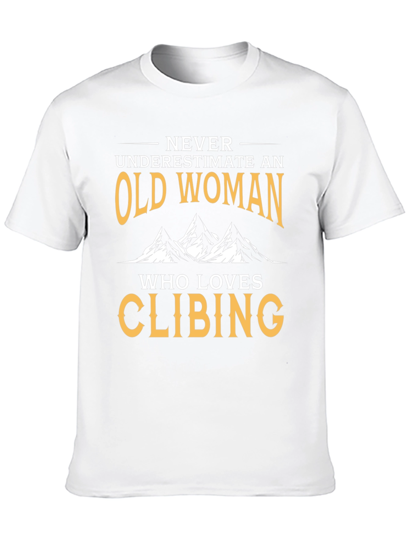 Black Funny Old Woman Climbing T-Shirt view 10