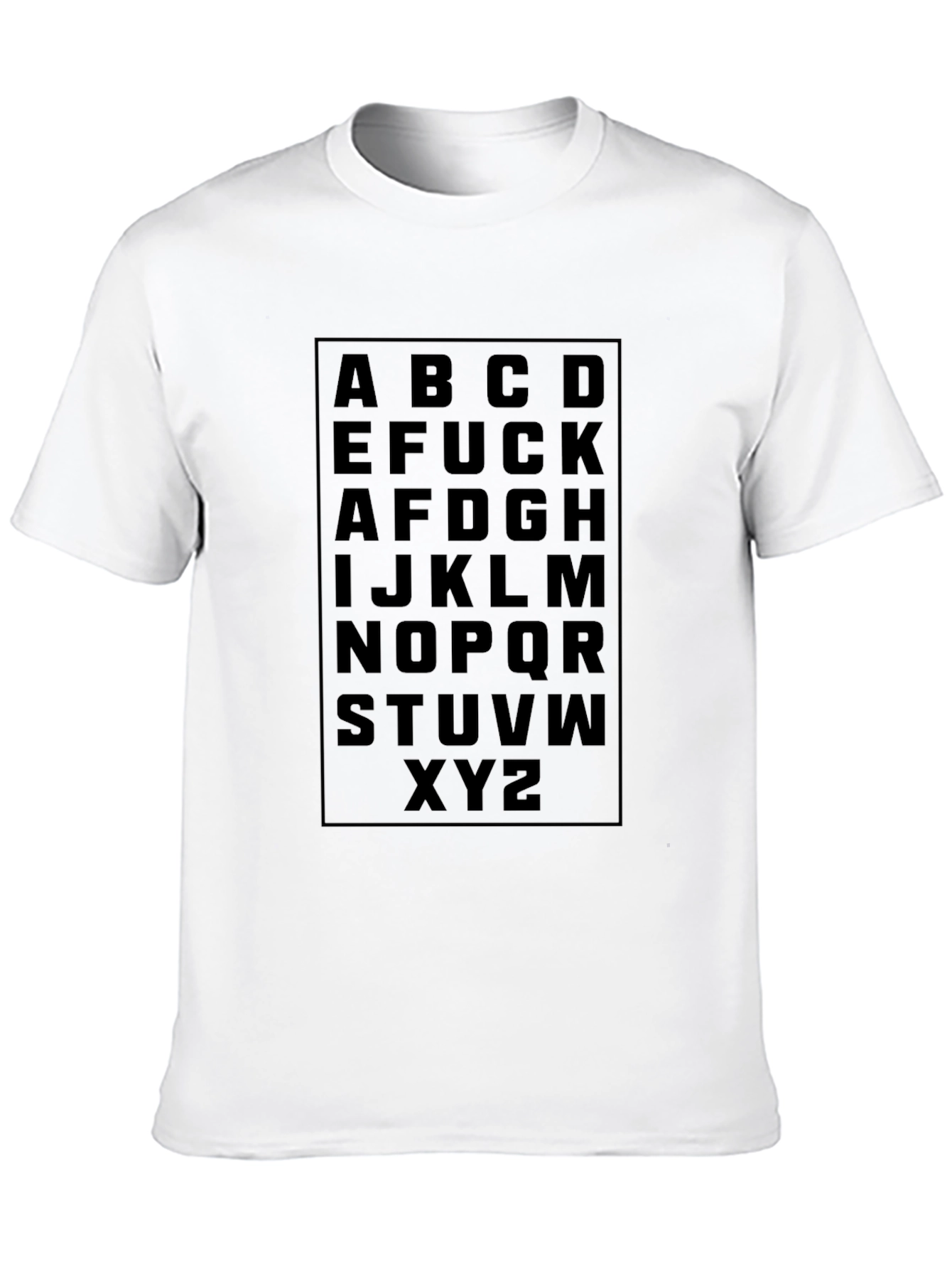 Black Alphabet Novelty Graphic T-Shirt view 10