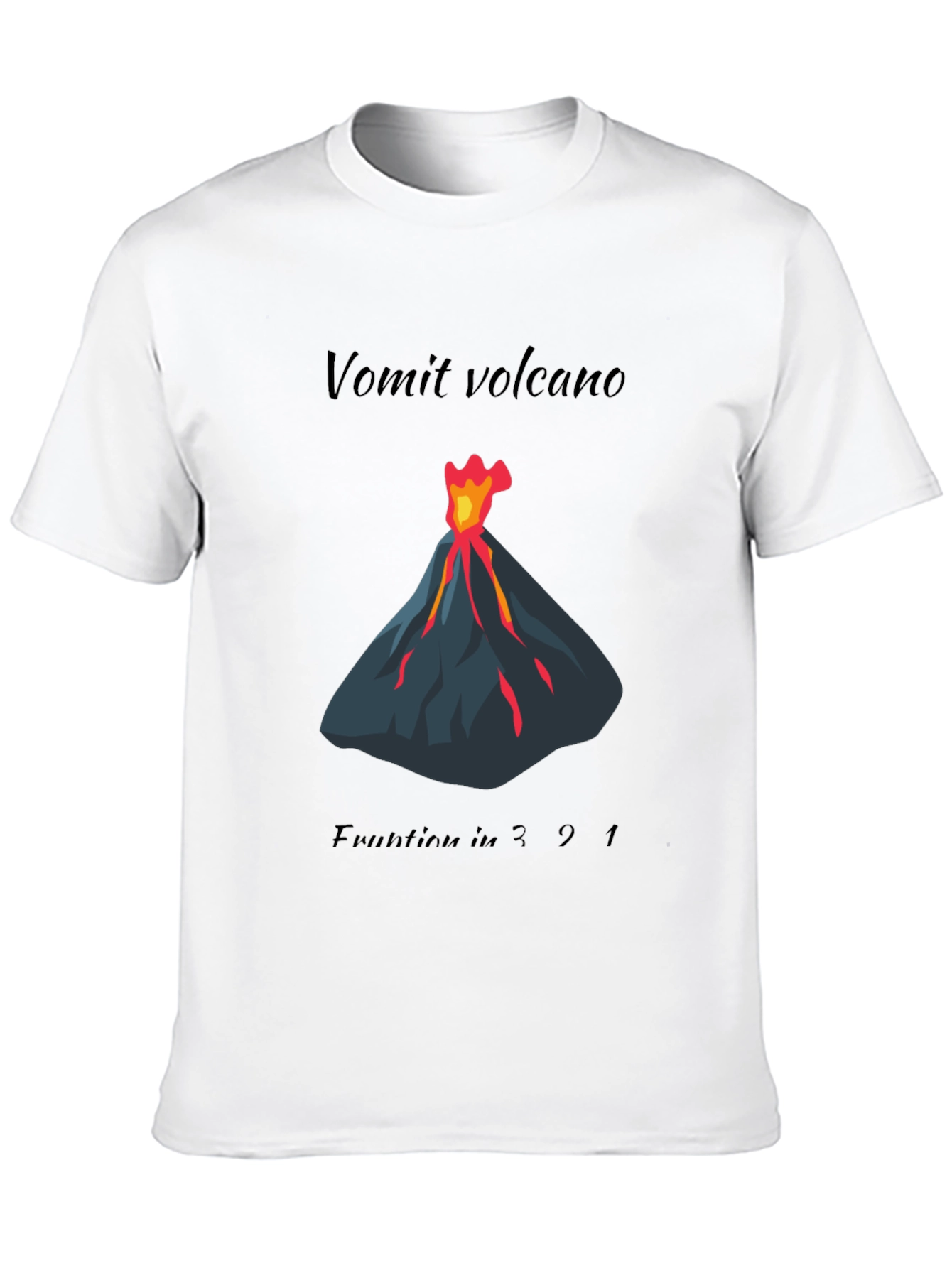 Black Vomit Volcano Eruption Graphic Tee view 10