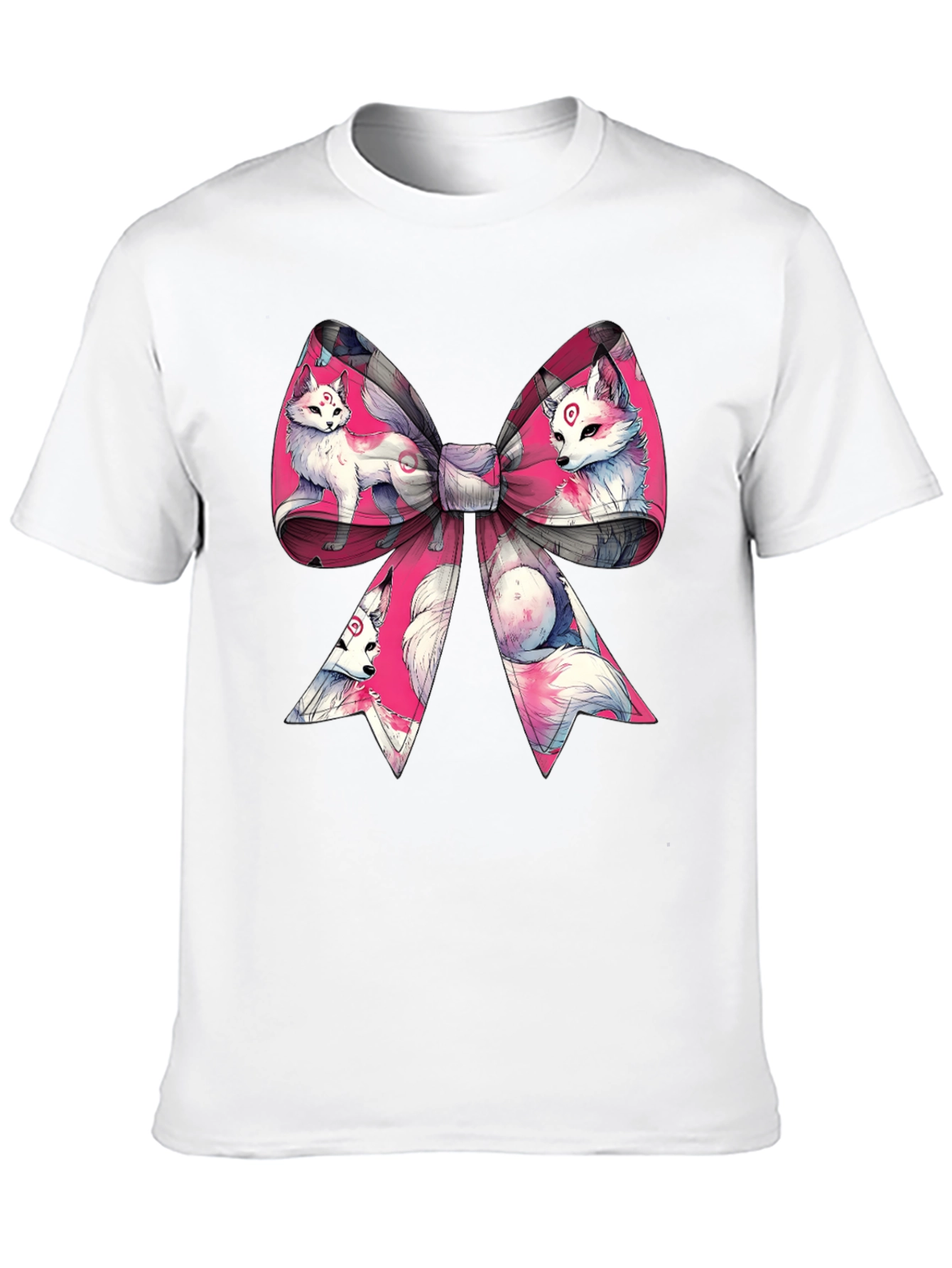 Black Fox Bow T-Shirt - Anime Style view 10