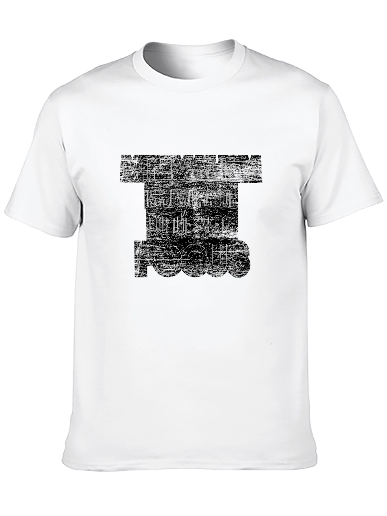Black Minimalism Focus Black T-Shirt view 10