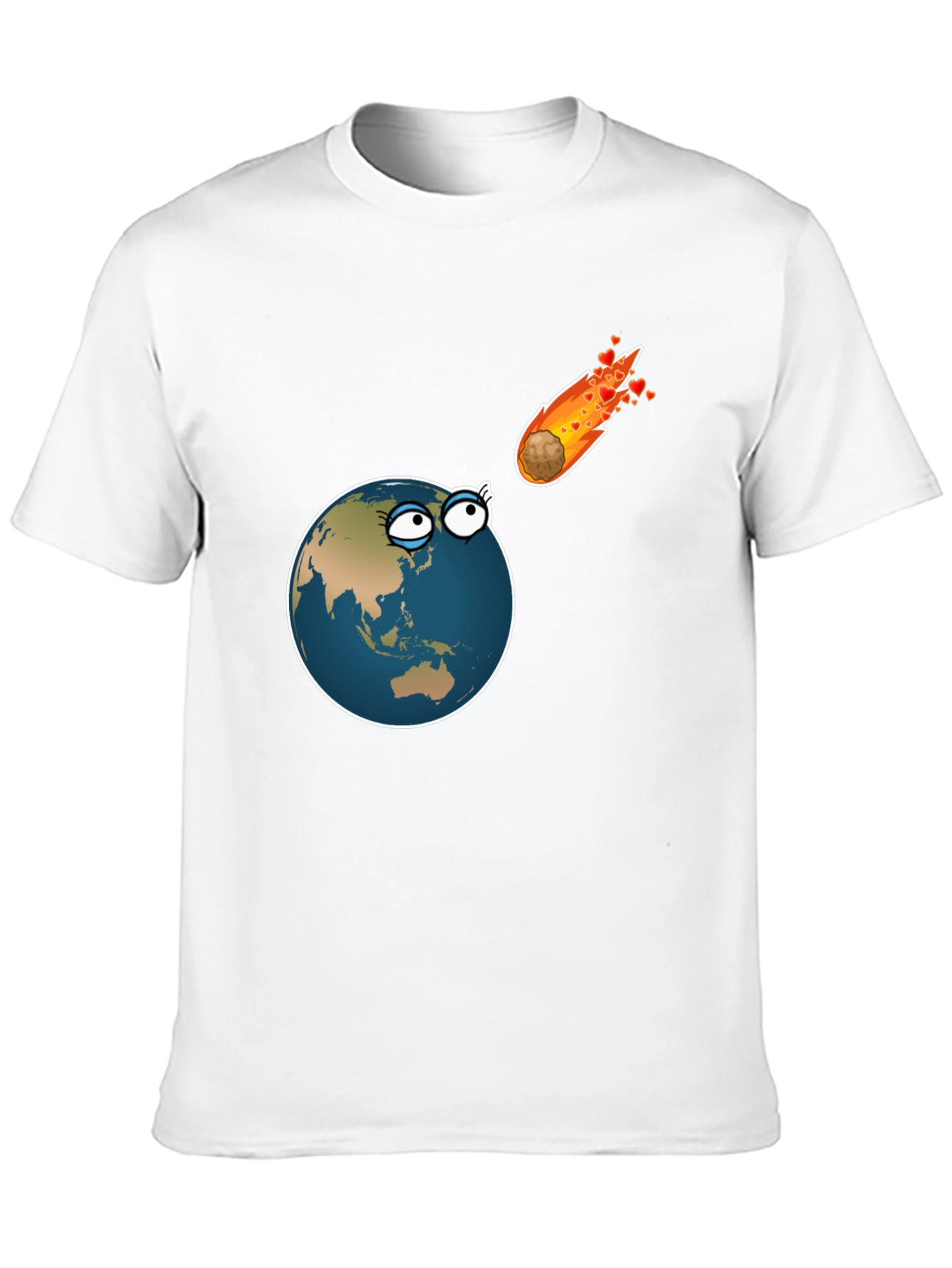 Black Earth Meets Comet Love Funny T-Shirt view 10