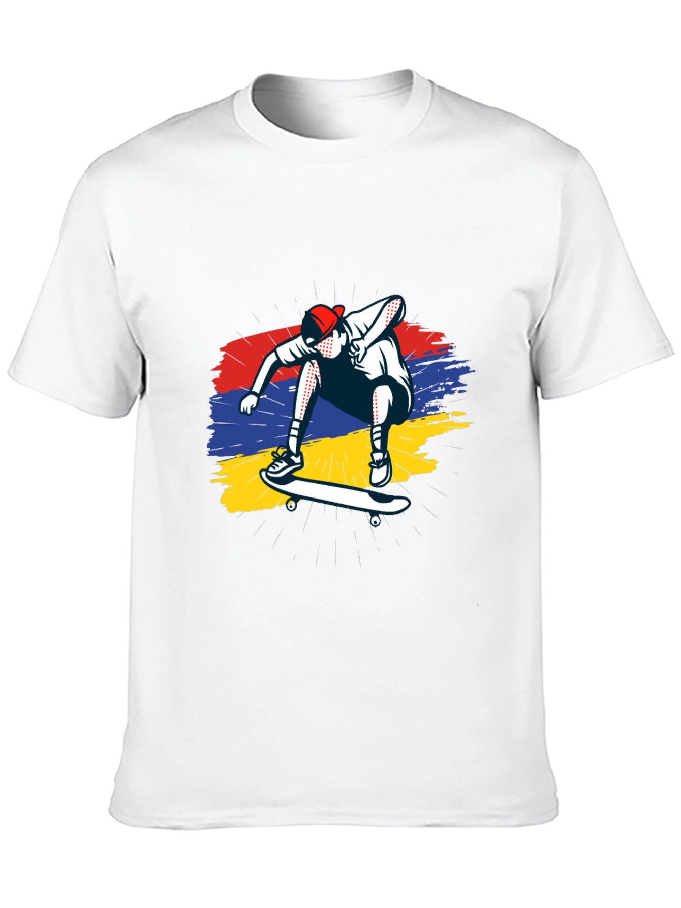 Black Skateboarding Graphic Black T-Shirt view 10