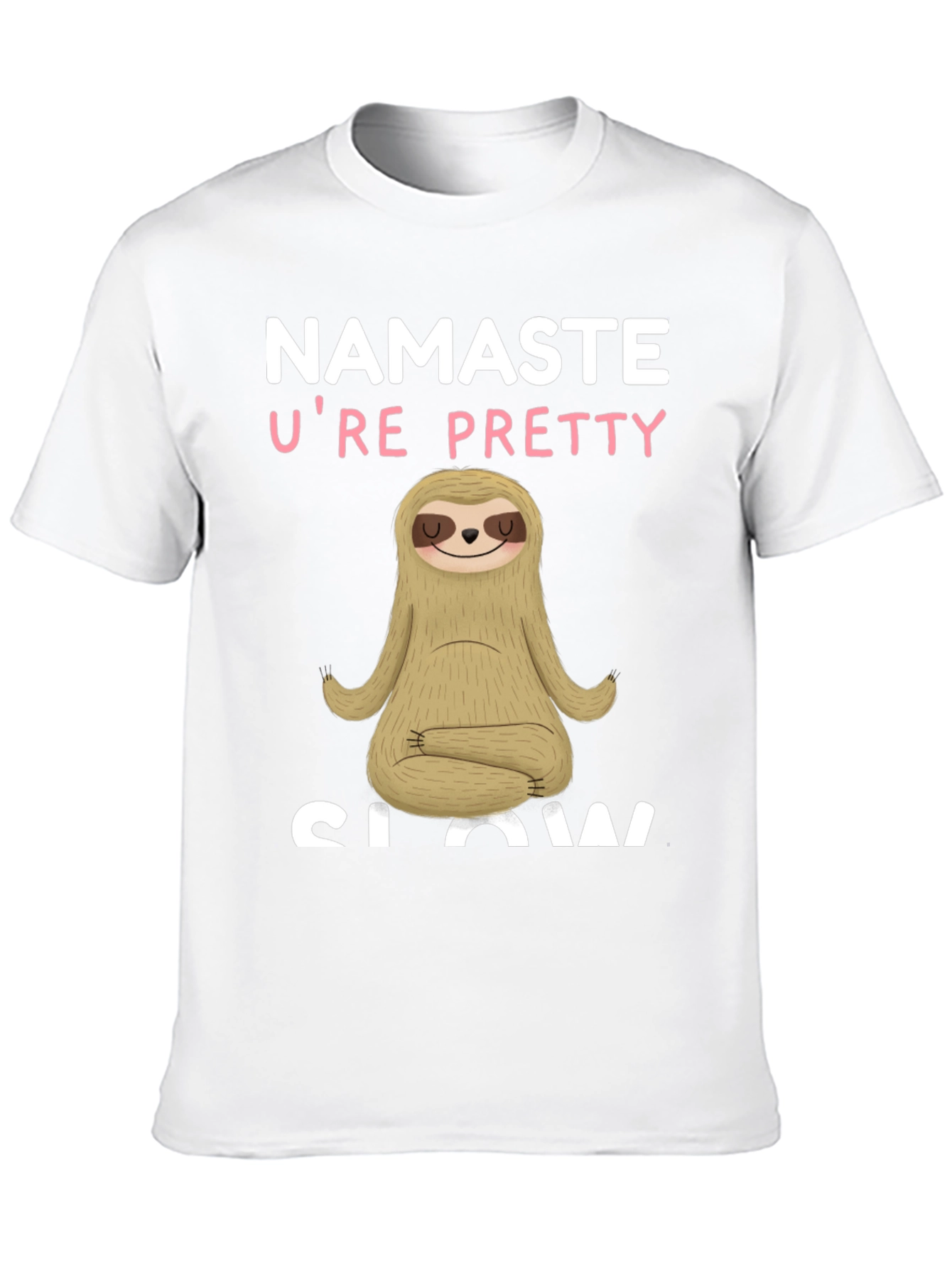 Black Namaste Sloth T-Shirt - Funny Yoga Lazy Animal Tee view 10