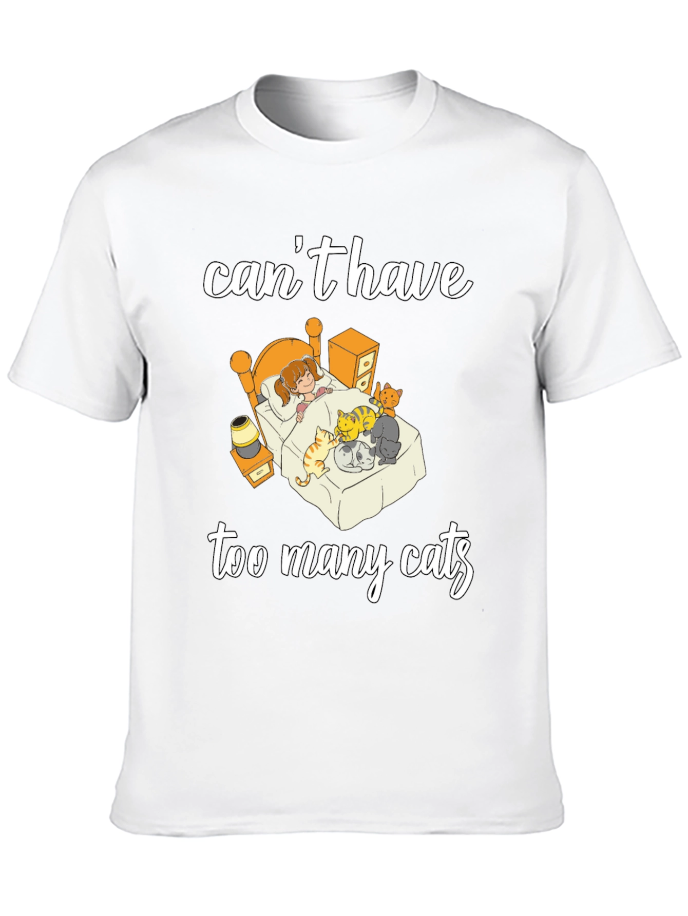 Black Can't Have Too Many Cats T-Shirt view 10