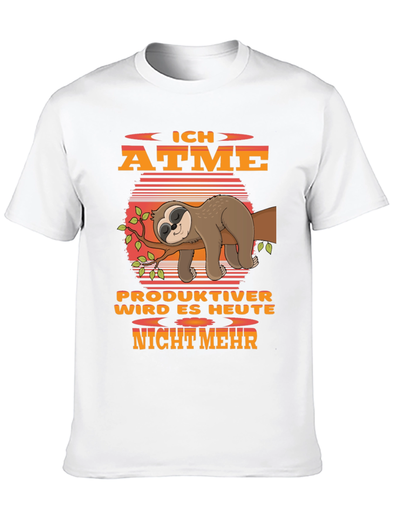 Black Ich Atme Sloth Graphic T-Shirt view 10