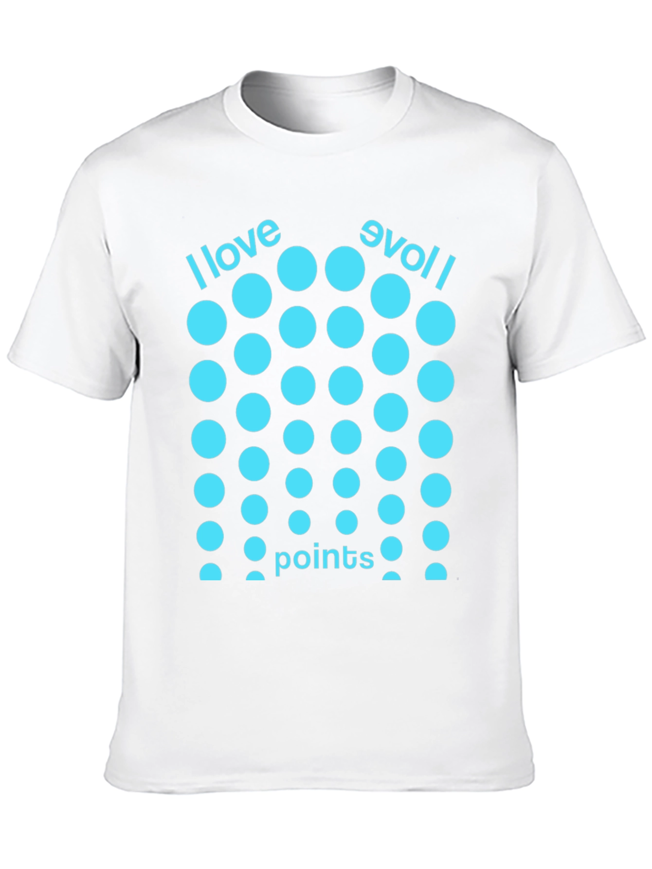 Black I Love Points T-Shirt - Funny Optical Illusion Tee view 10