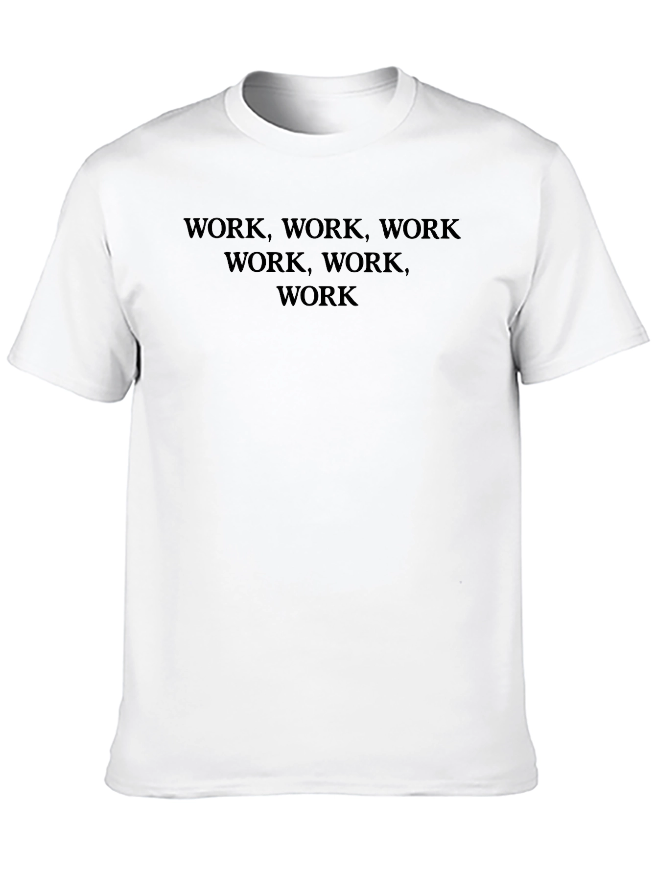 Black Work Graphic Print T-Shirt - Motivational Crew Neck Tee view 10