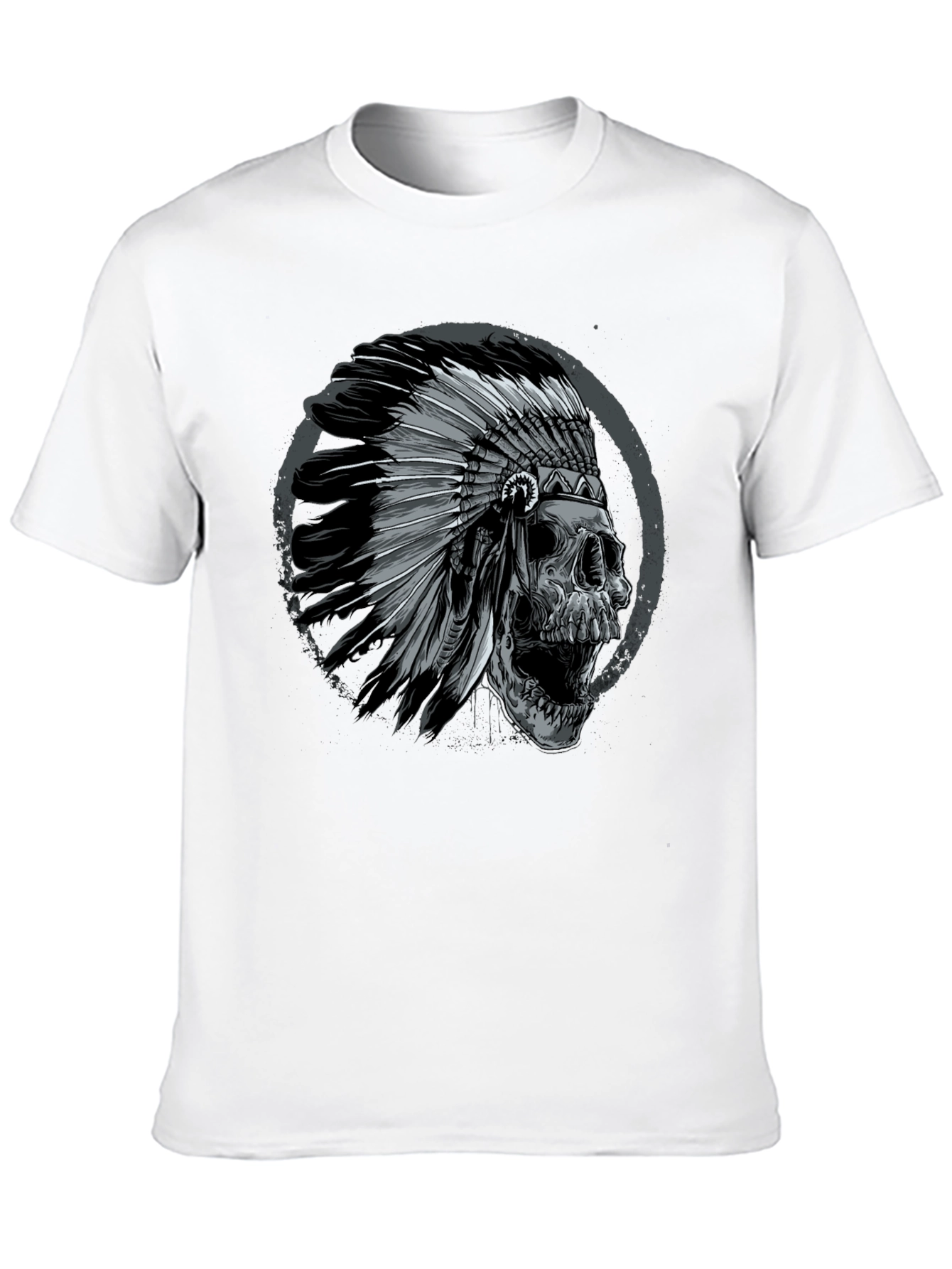 Black Skull Chief T-Shirt - Edgy Graphic Tee for Men view 10