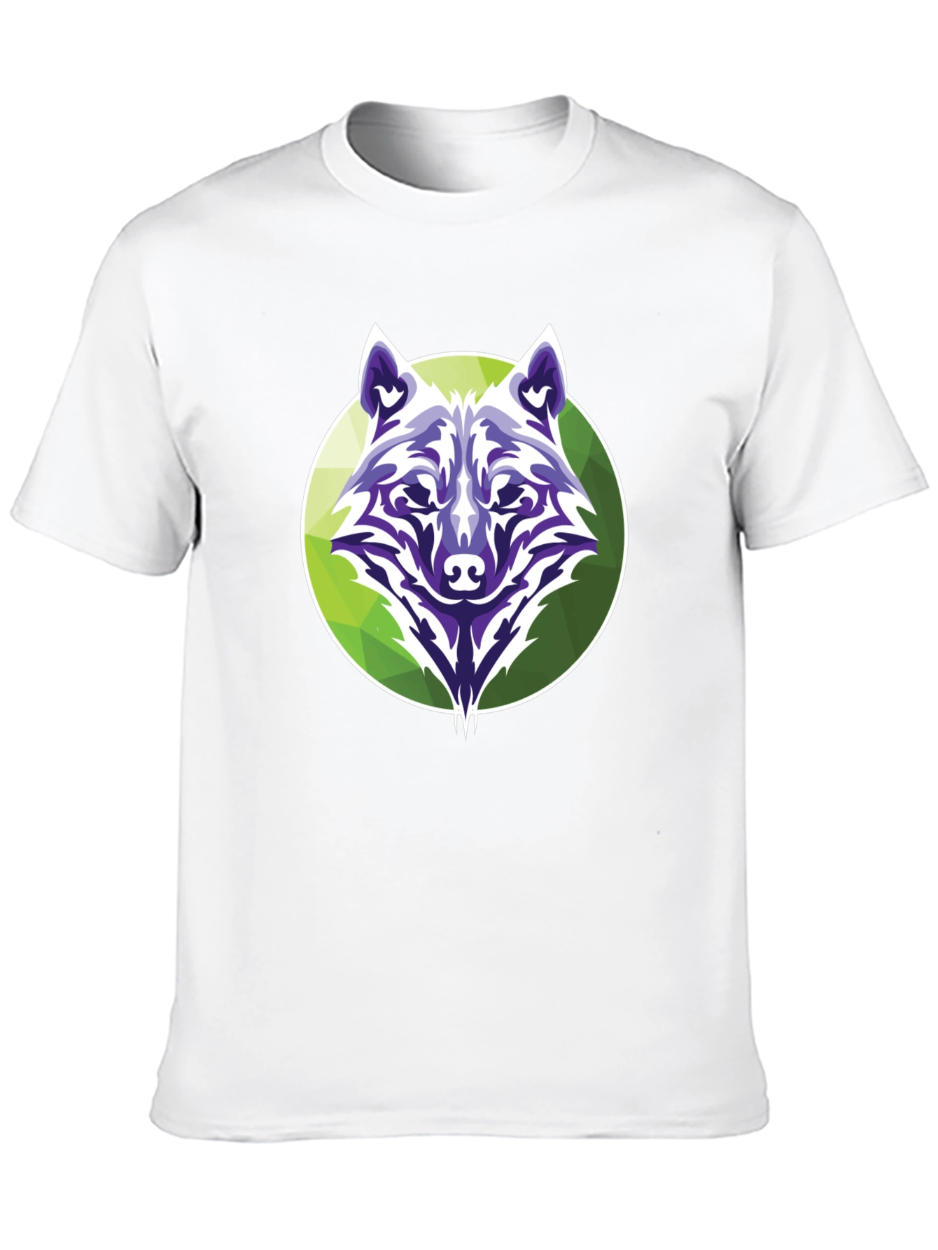 Black Wolf Graphic Tee - Modern Geometric Design view 10