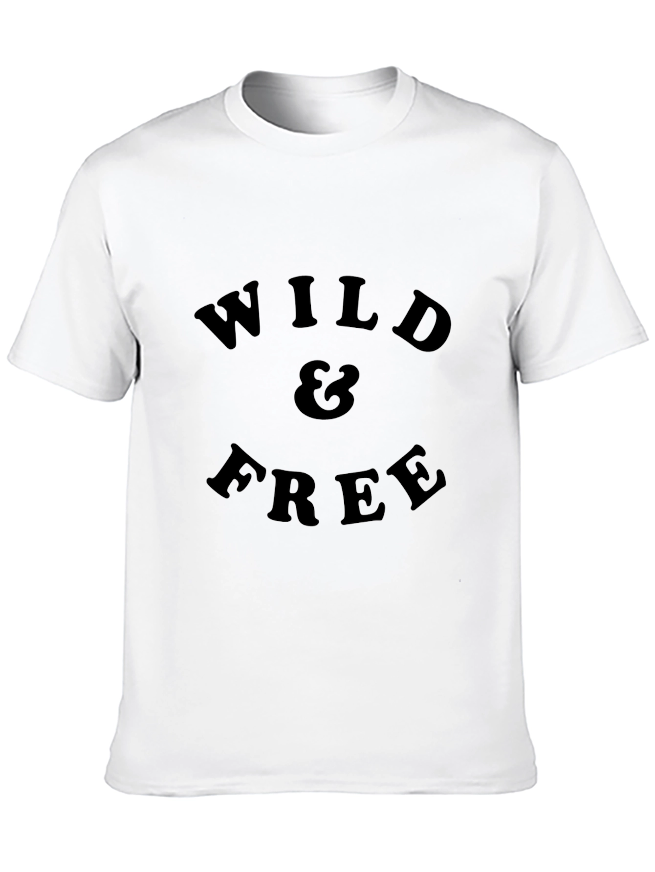 Wild & Free Graphic Tee - Black Cotton T-Shirt - 10