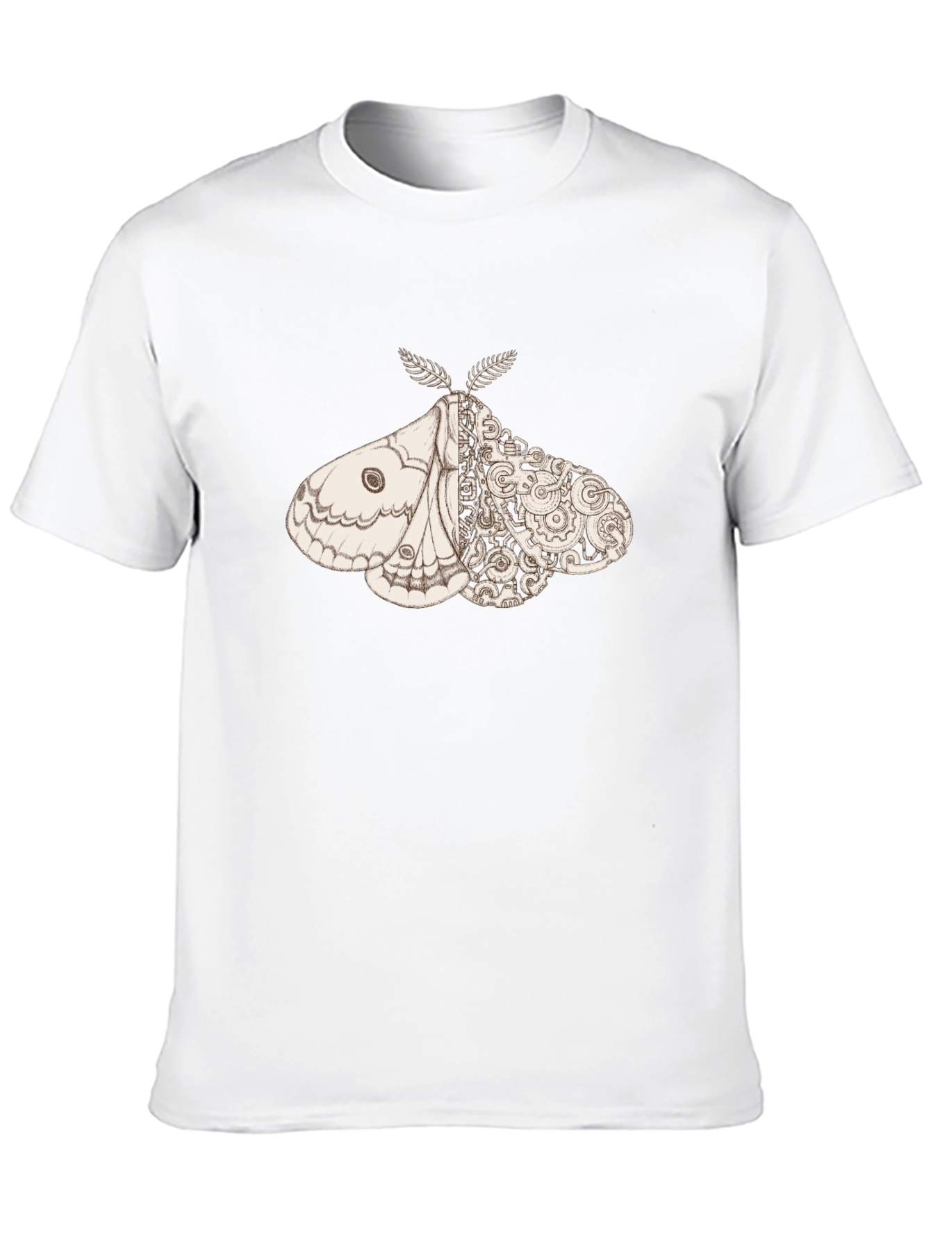 Black Steampunk Moth Graphic Tee - Unique Insect Design view 10
