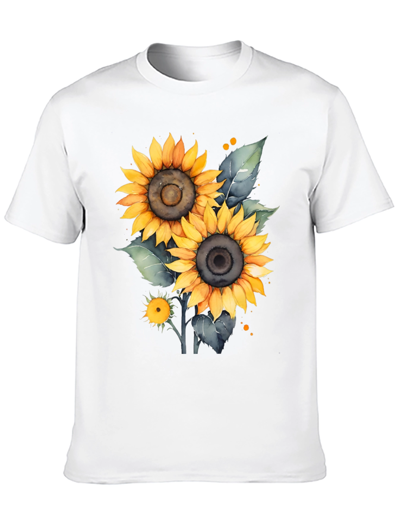 Black Sunflower Graphic Tee - Black Cotton T-Shirt view 10