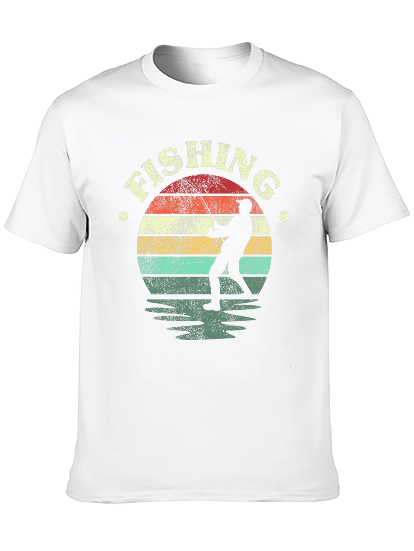 Black Fishing Sunset Graphic T-Shirt - Black view 10