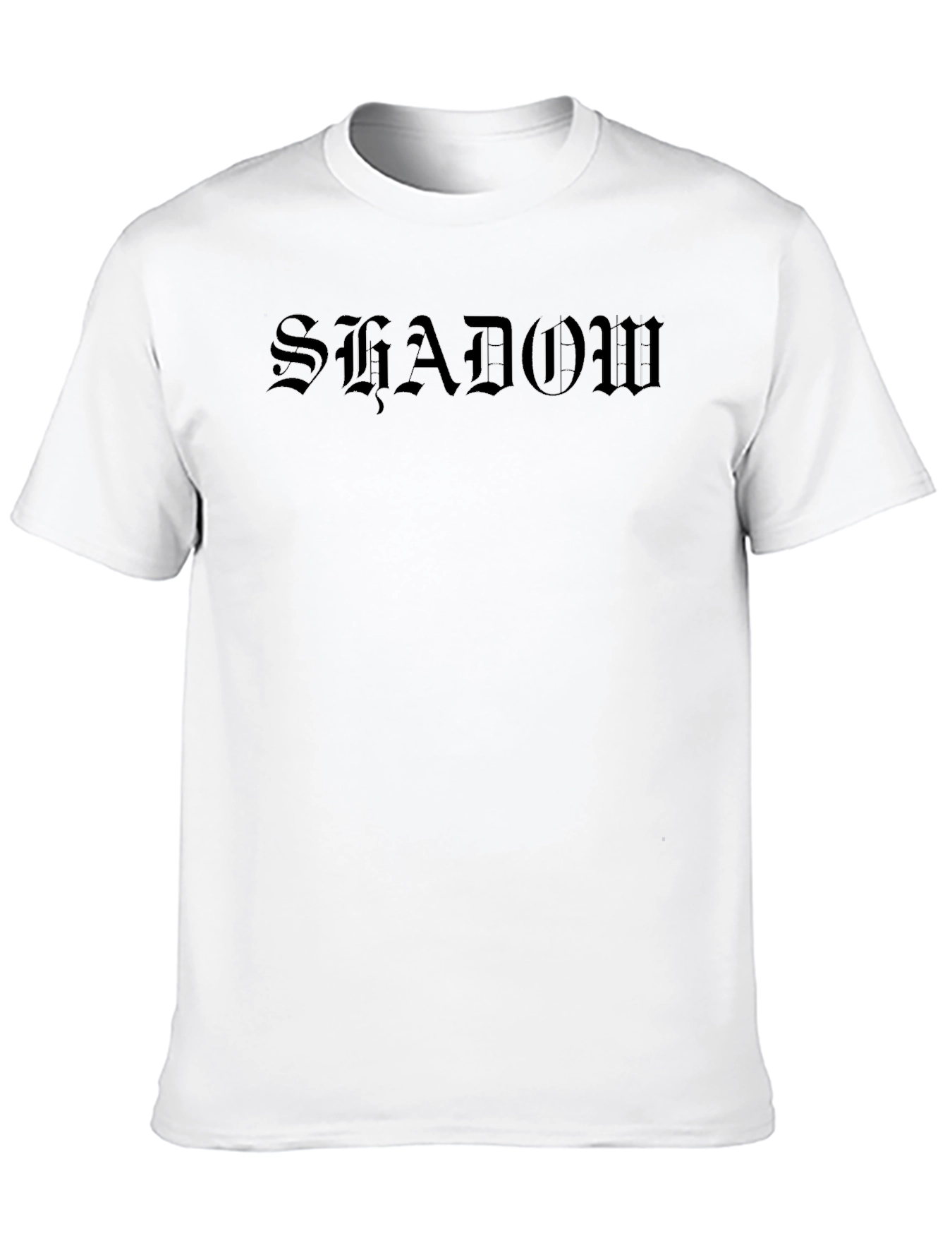 Black Shadow Gothic Script Black T-Shirt view 10