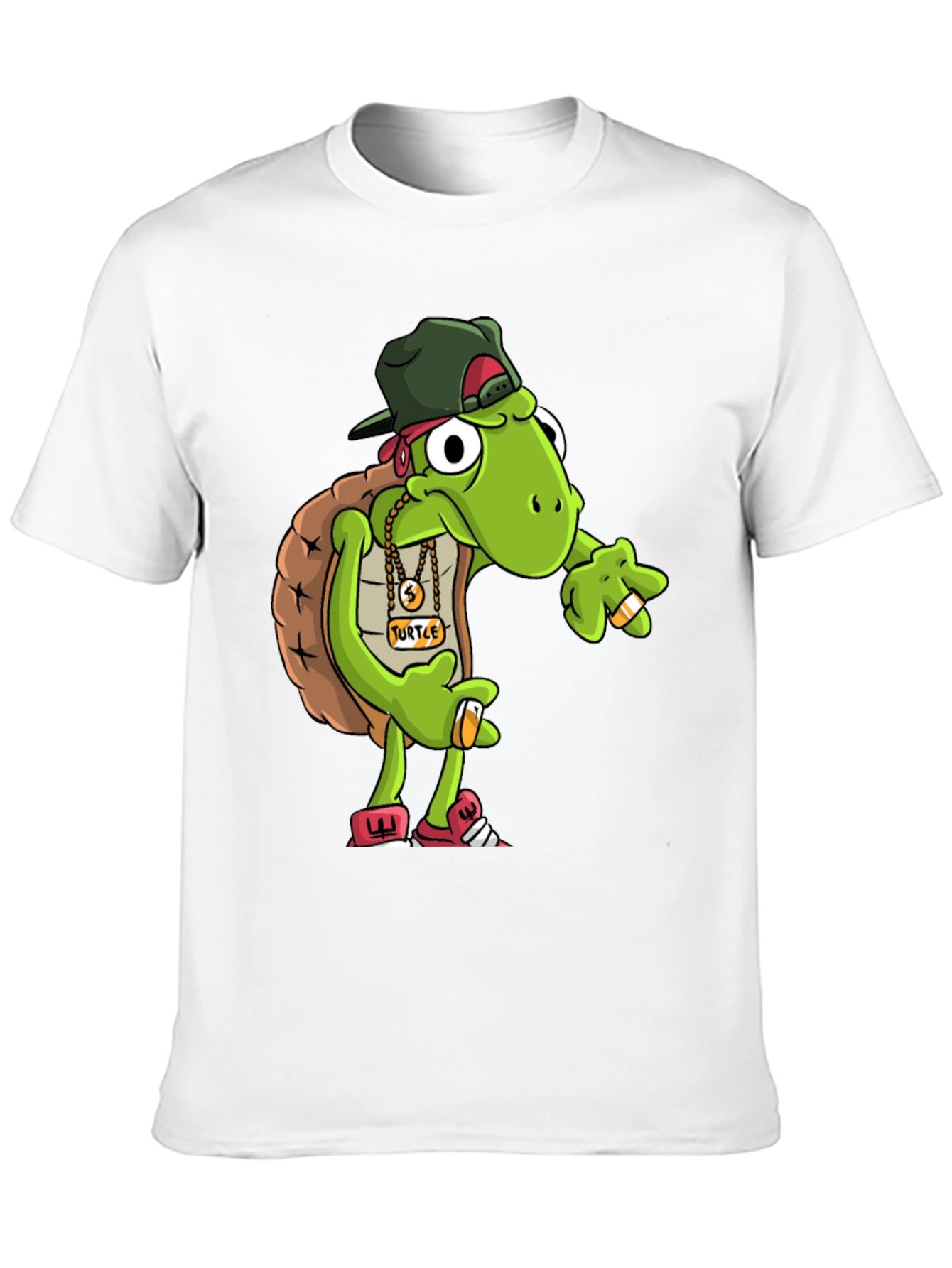 Black Gangster Turtle Graphic Tee view 10