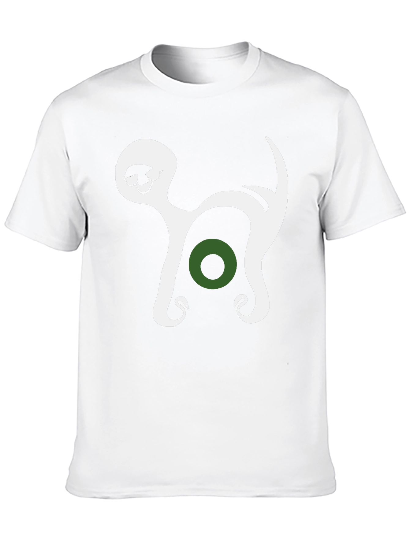 Black Abstract Cat Graphic Tee - Black Cotton Blend T-Shirt view 10