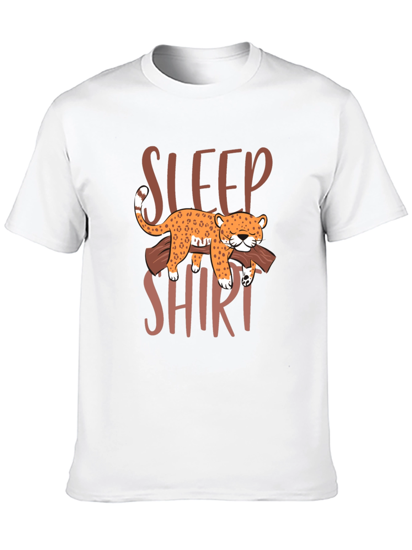 Black Sleep Shirt Leopard Graphic Tee view 10