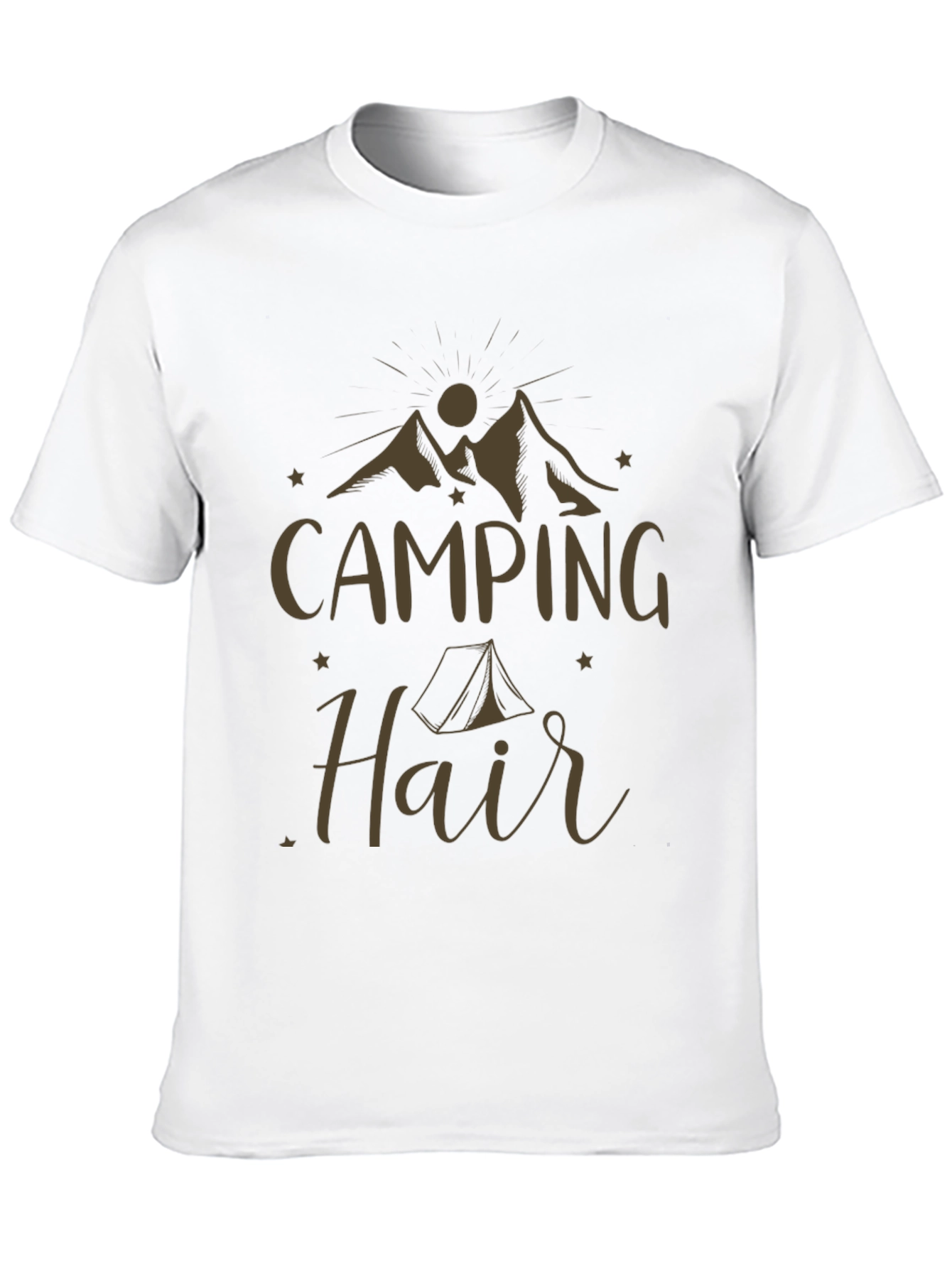 Black Camping Hair T-Shirt - Mountain Adventure view 10