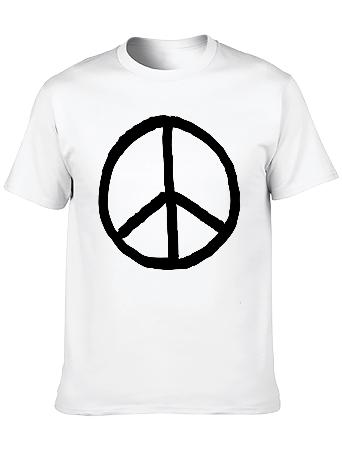 Black Peace Sign Graphic Tee - Classic Black T-Shirt view 10